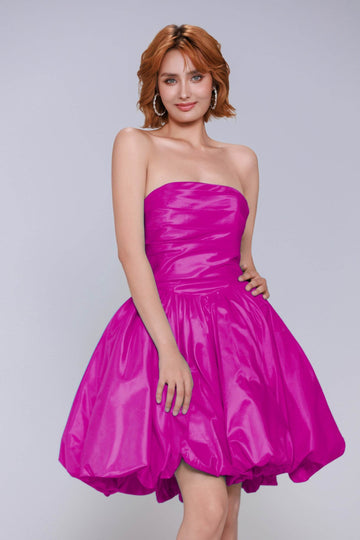 A-Line Mini Taffeta Homecoming Dress CS0951