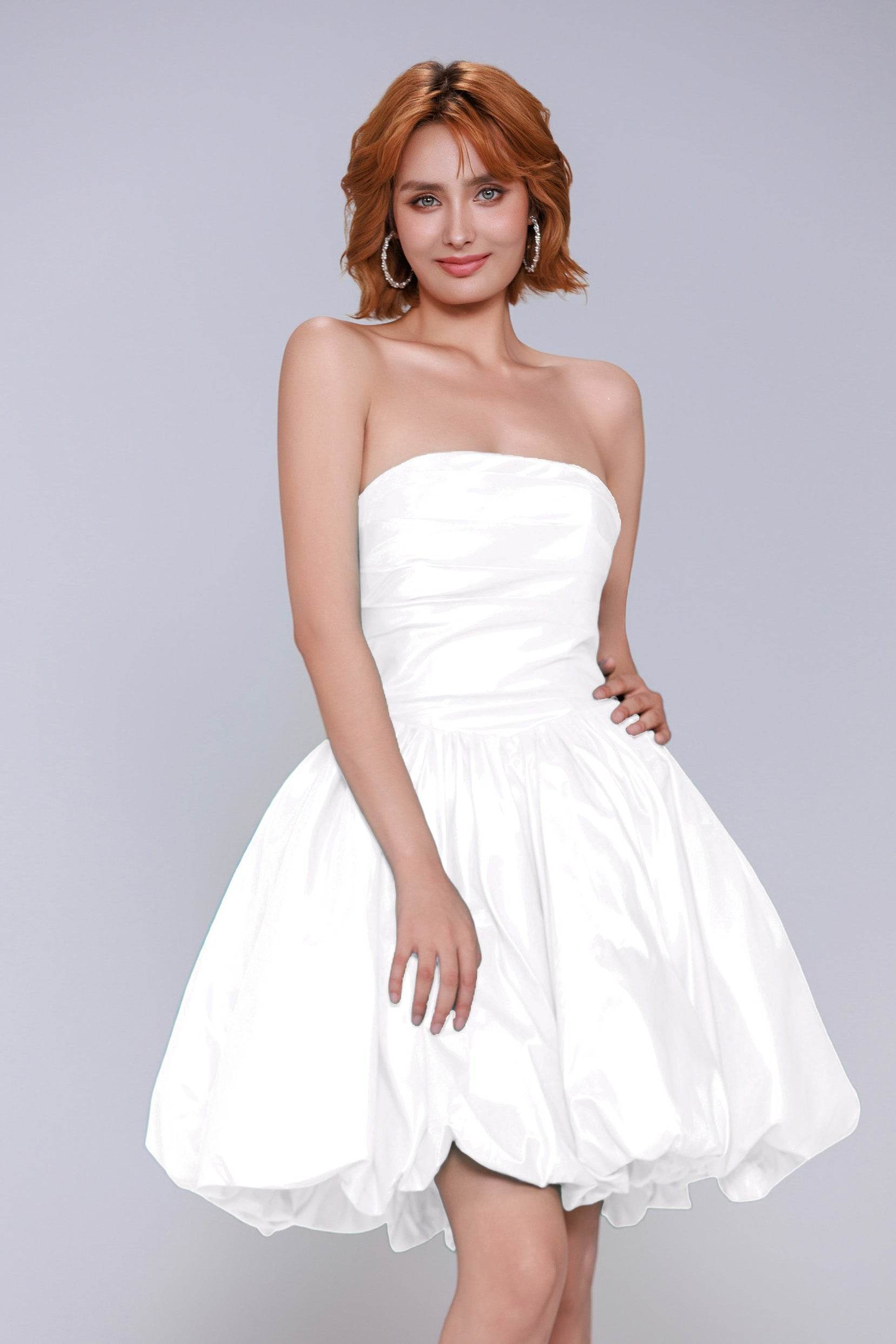 A-Line Mini Taffeta Homecoming Dress CS0951