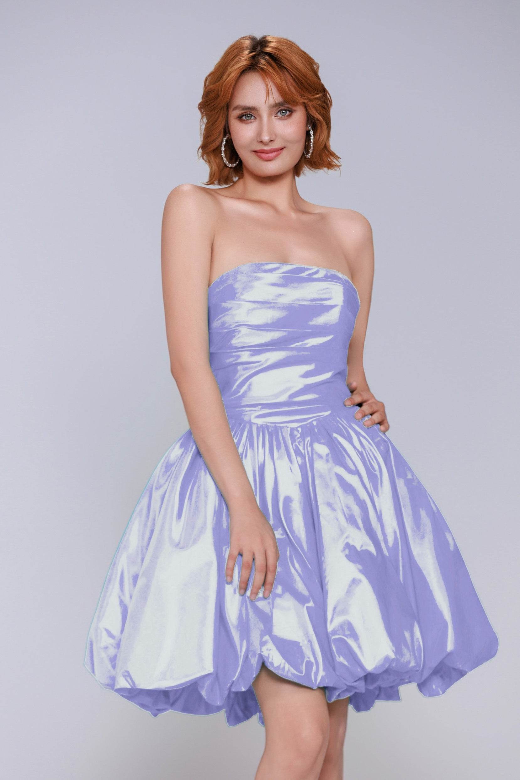 A-Line Mini Taffeta Homecoming Dress CS0951