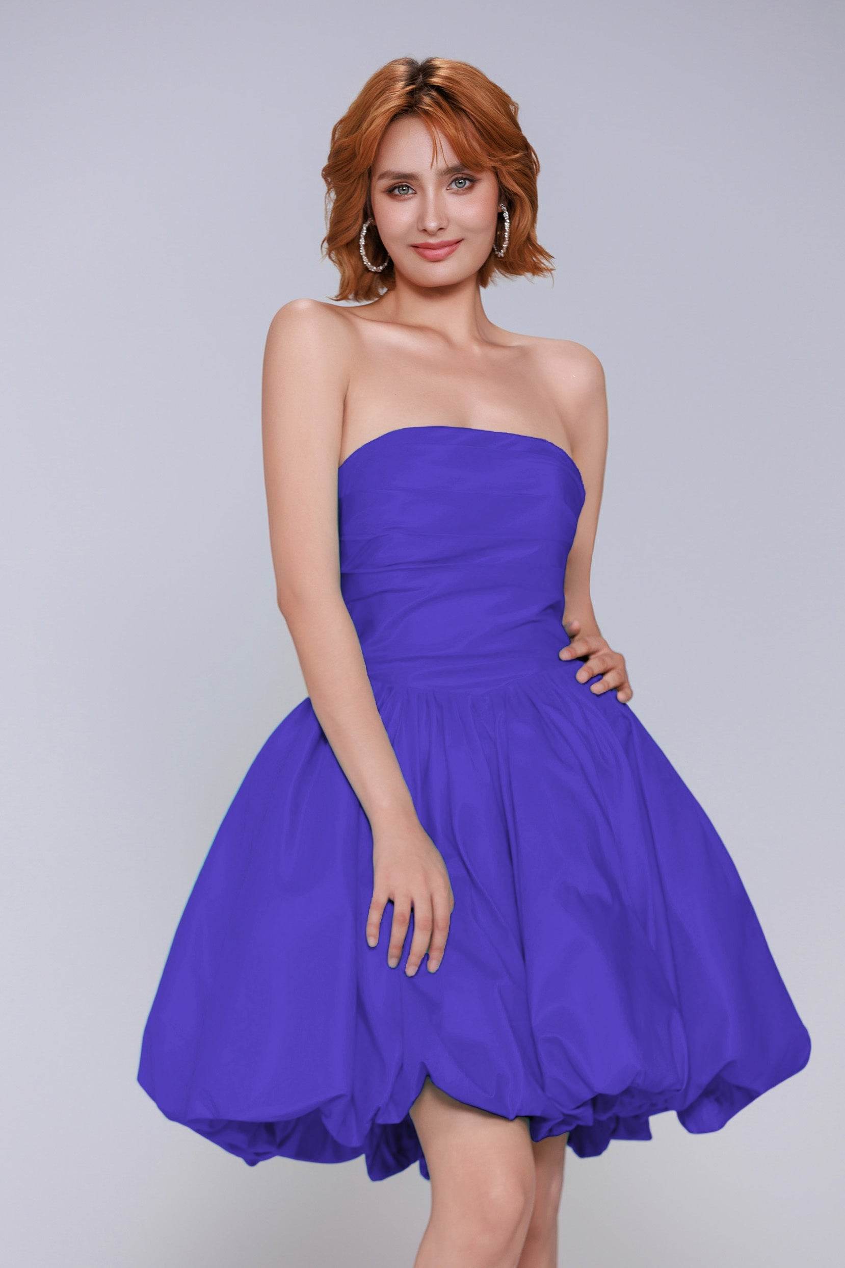 A-Line Mini Taffeta Homecoming Dress CS0951