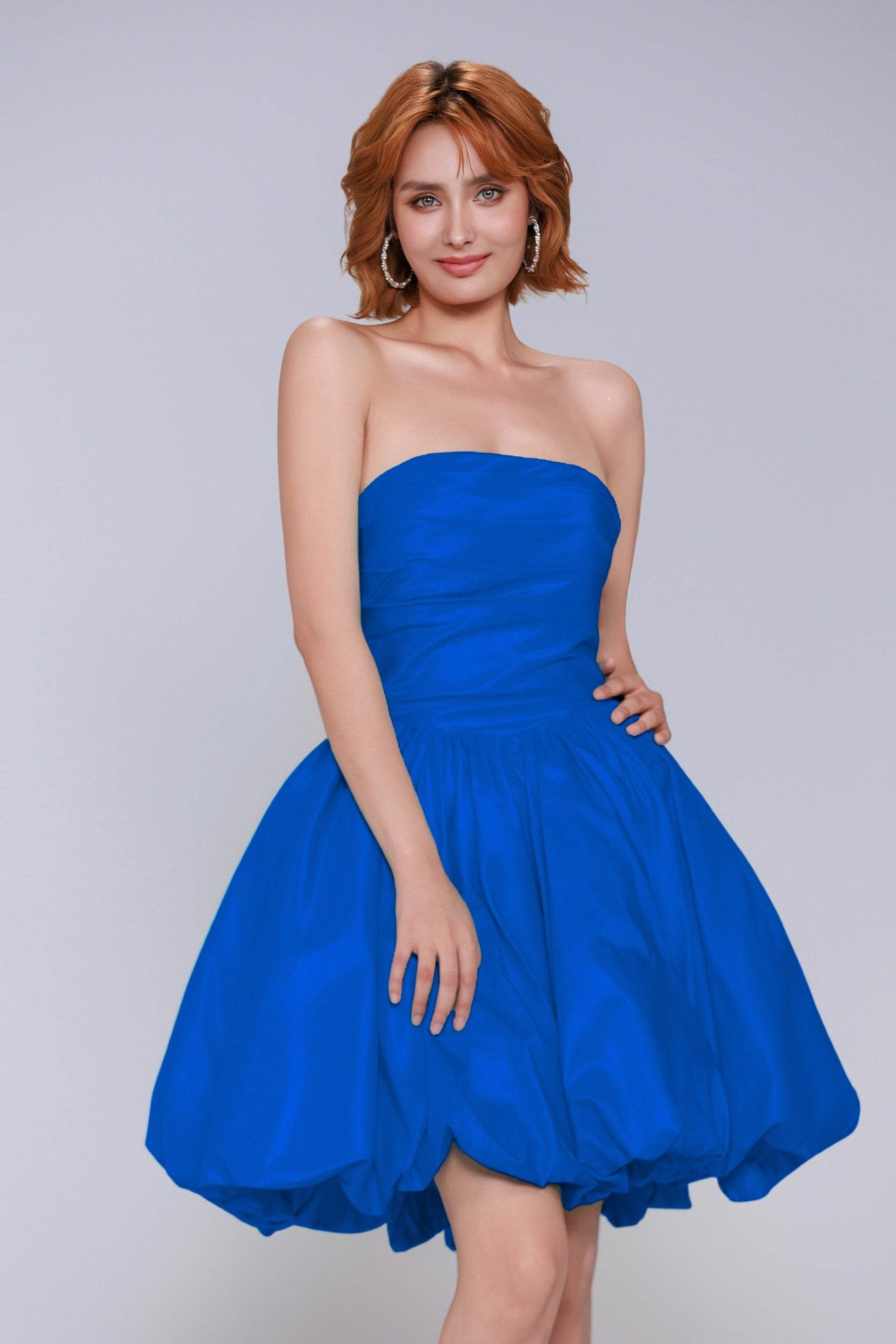 A-Line Mini Taffeta Homecoming Dress CS0951