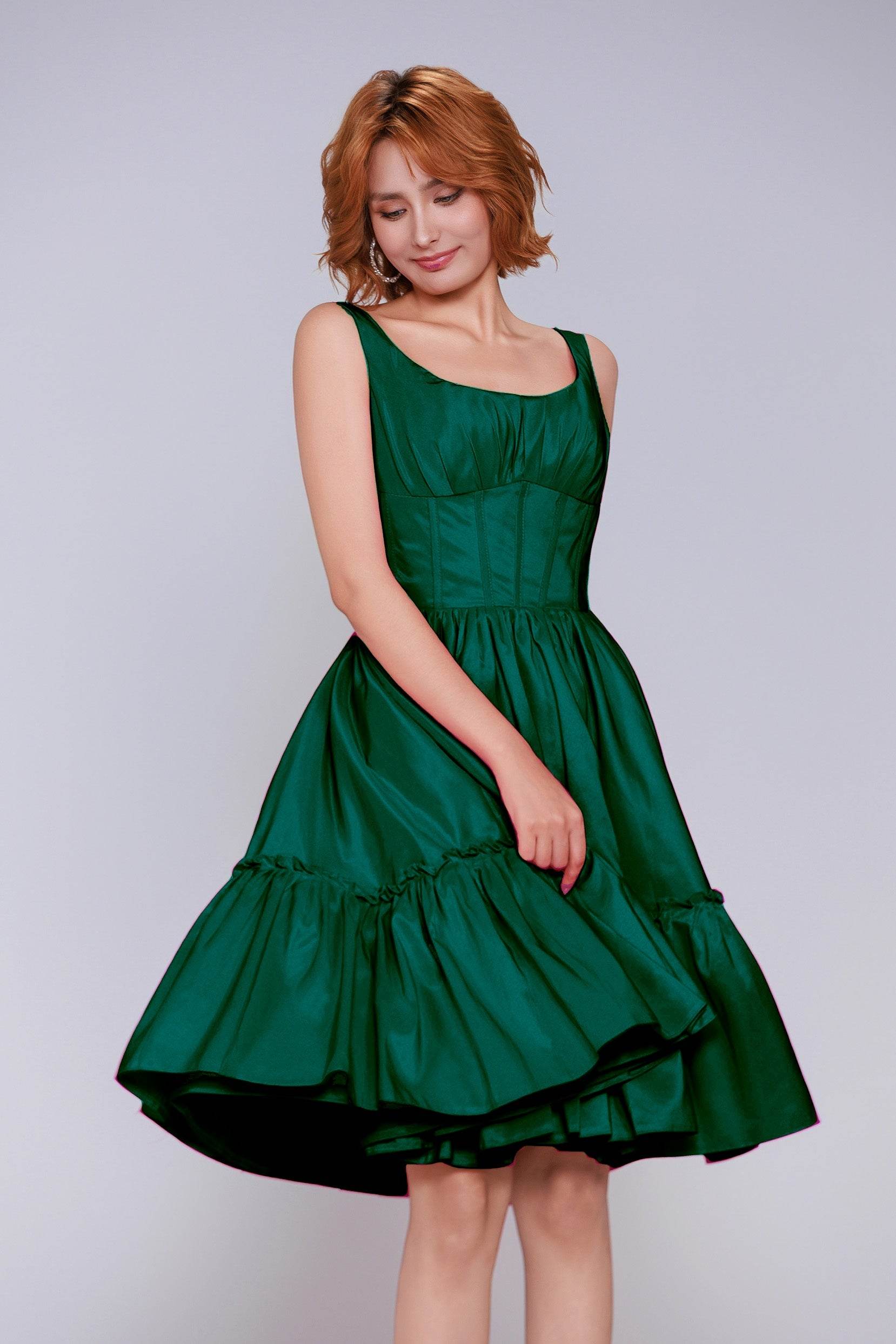 A-Line Mini Taffeta Homecoming Dress CS0952