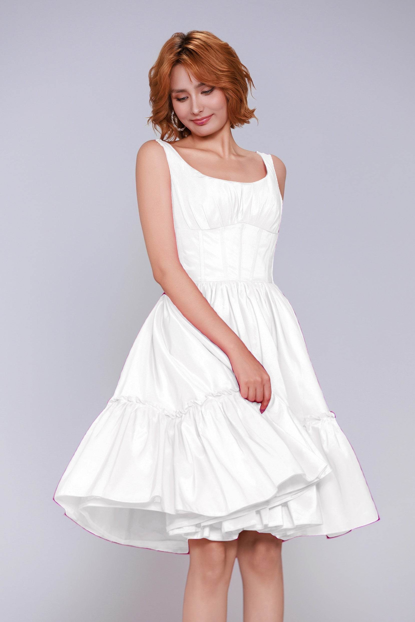 A-Line Mini Taffeta Homecoming Dress CS0952