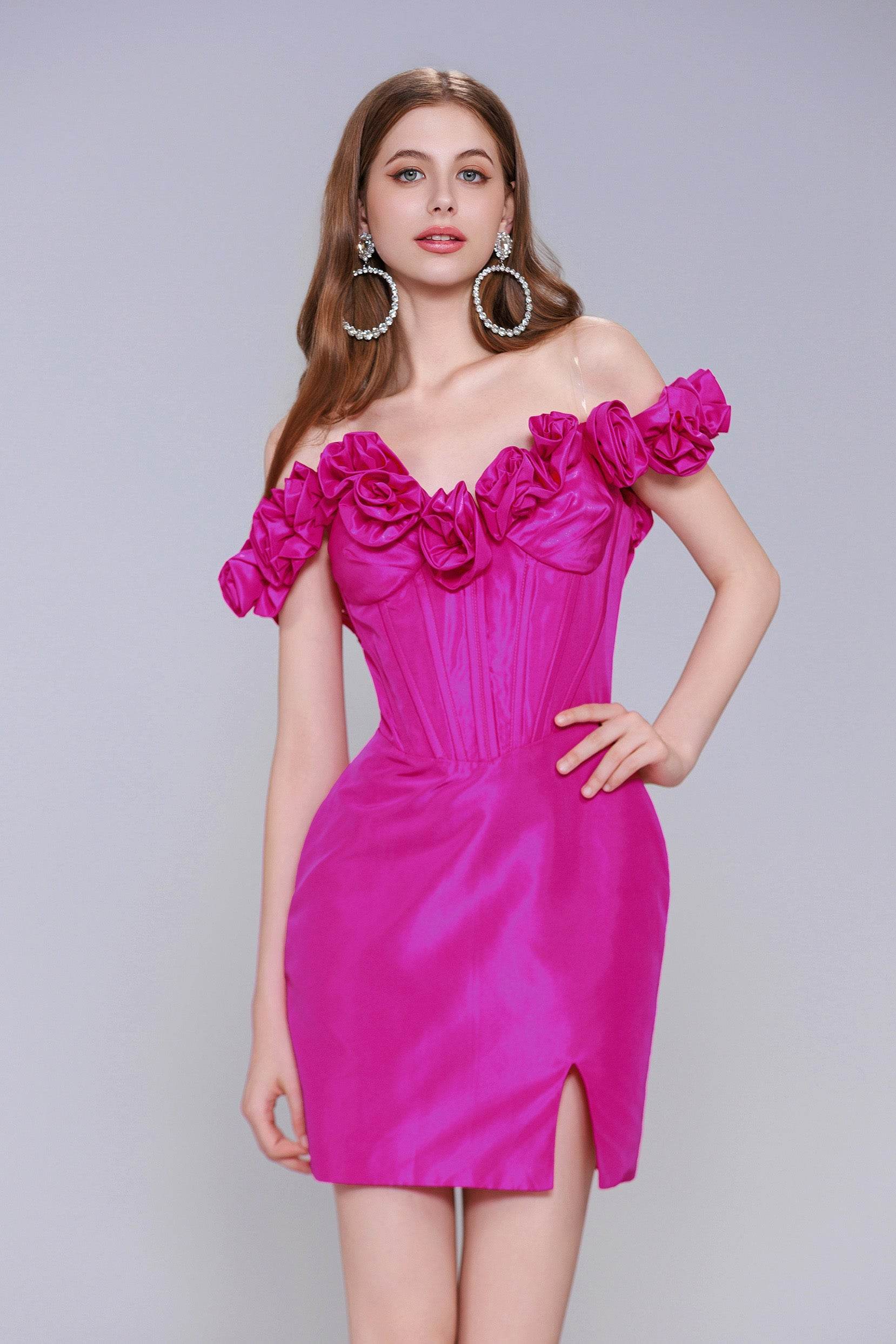 Sheath-Column Mini Taffeta Homecoming Dress CS0953