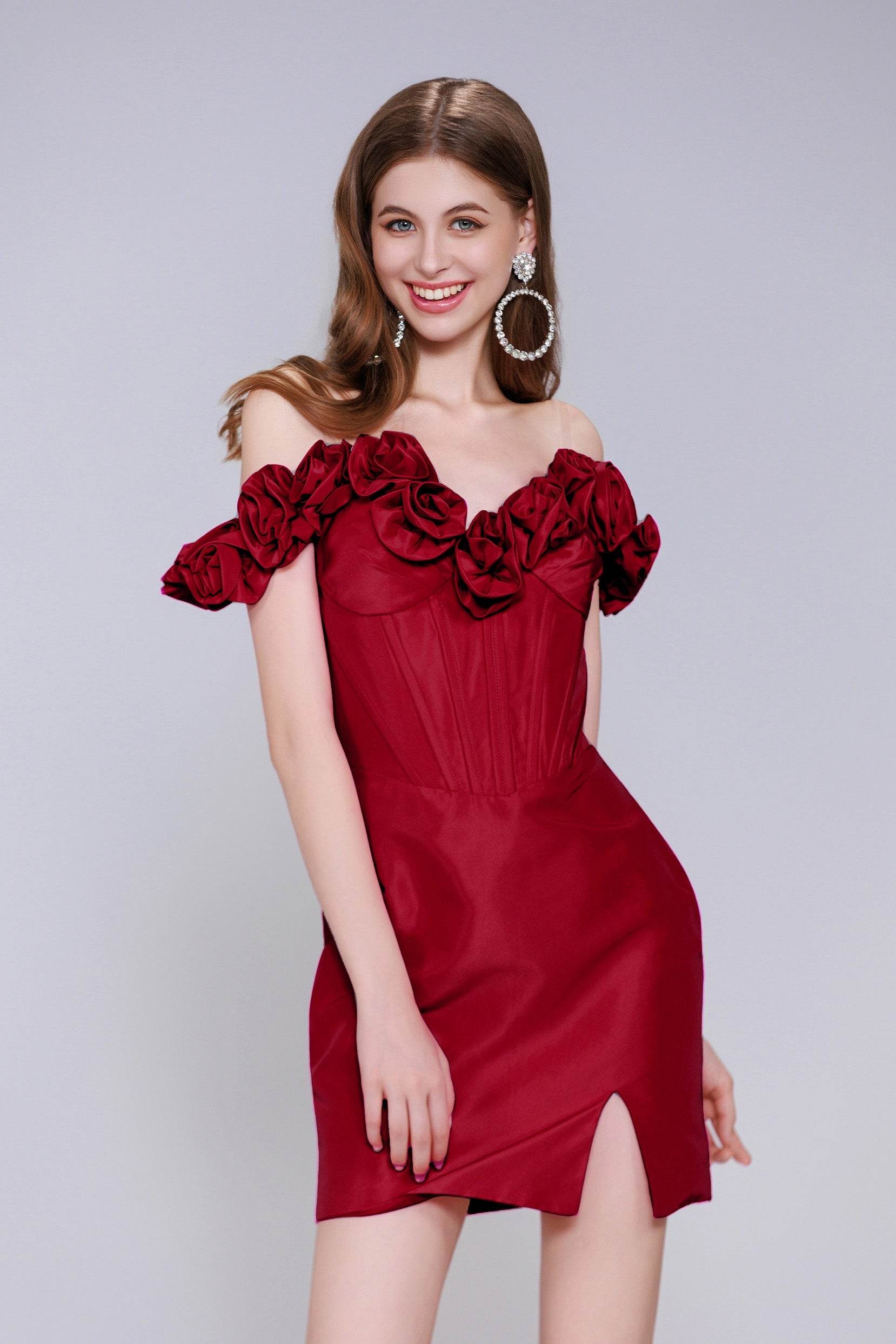 Sheath-Column Mini Taffeta Homecoming Dress CS0953
