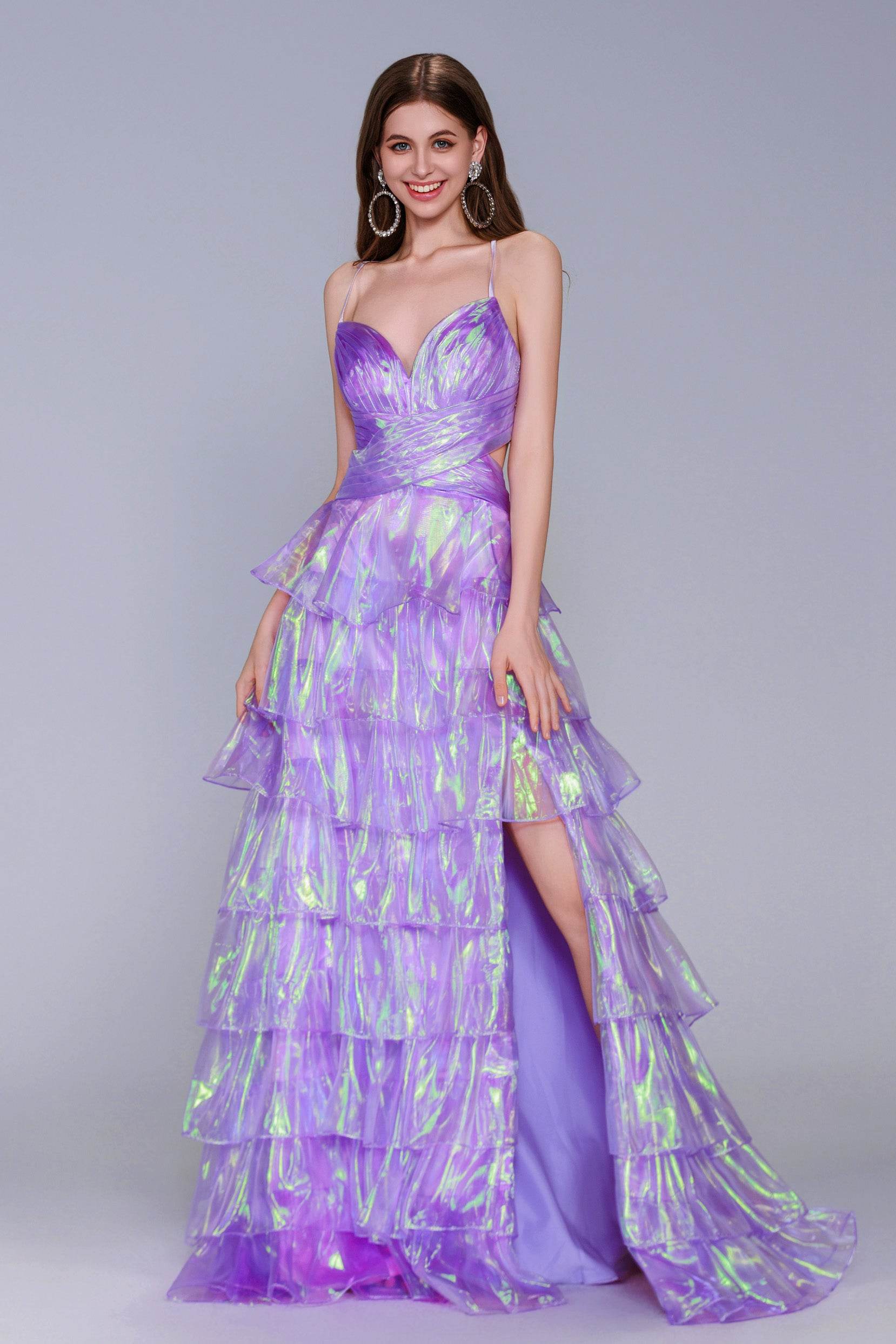 A-Line Maxi Organza Prom Dress CS0956