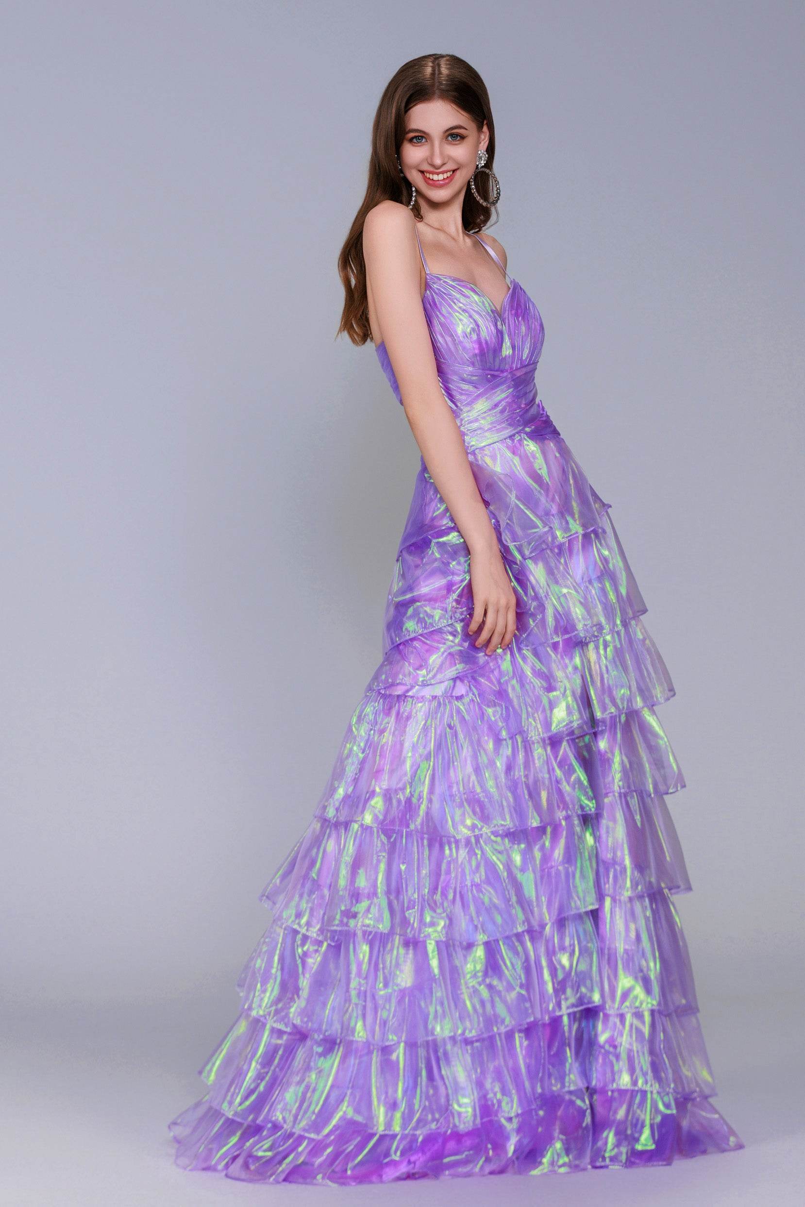 A-Line Maxi Organza Prom Dress CS0956