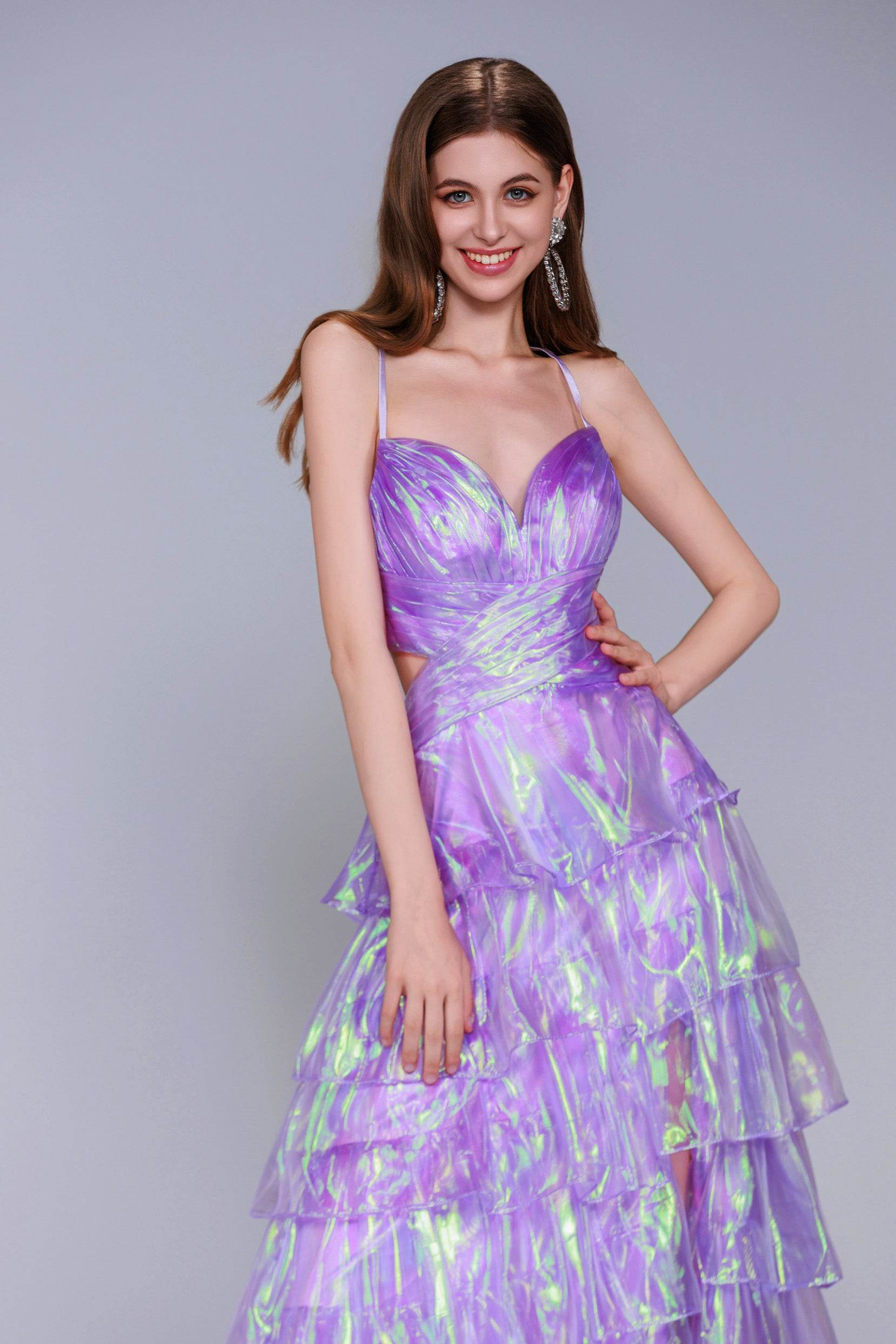 A-Line Maxi Organza Prom Dress CS0956