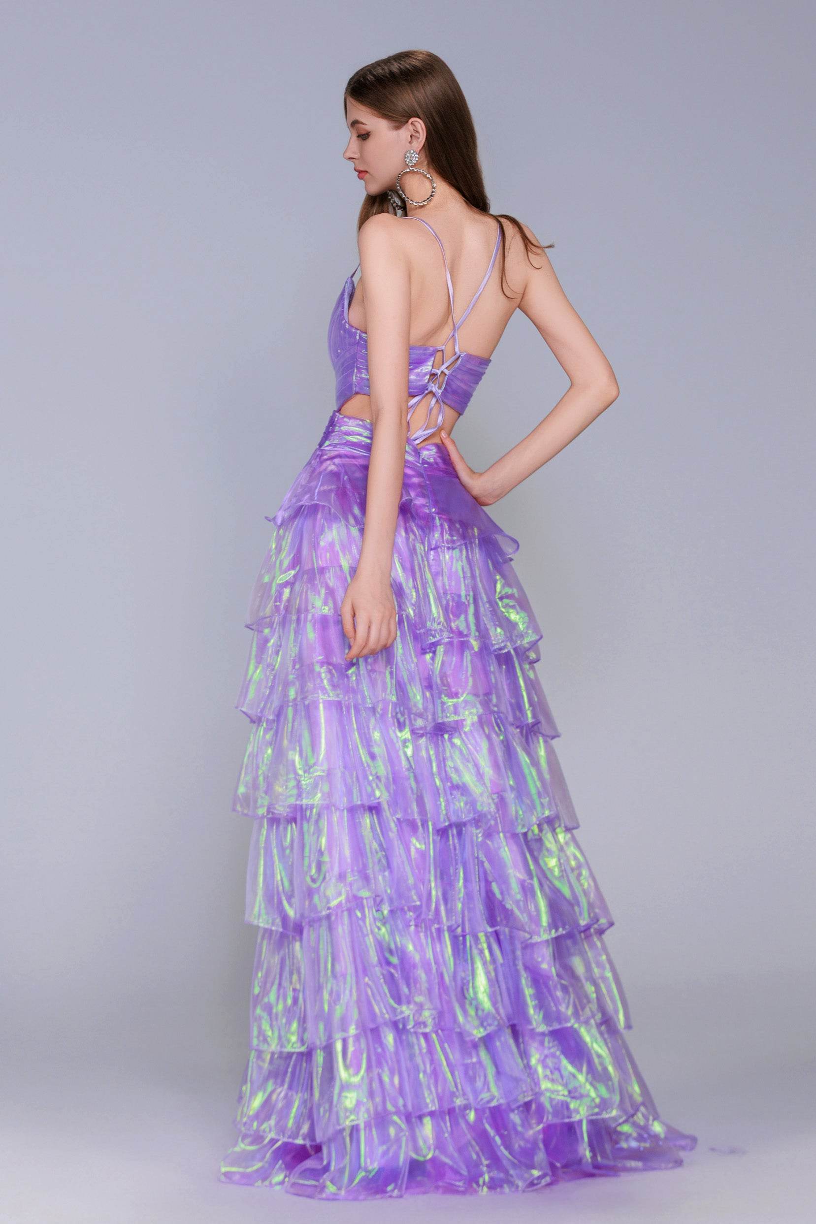 A-Line Maxi Organza Prom Dress CS0956