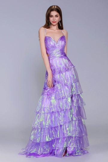 A-Line Maxi Organza Prom Dress CS0956