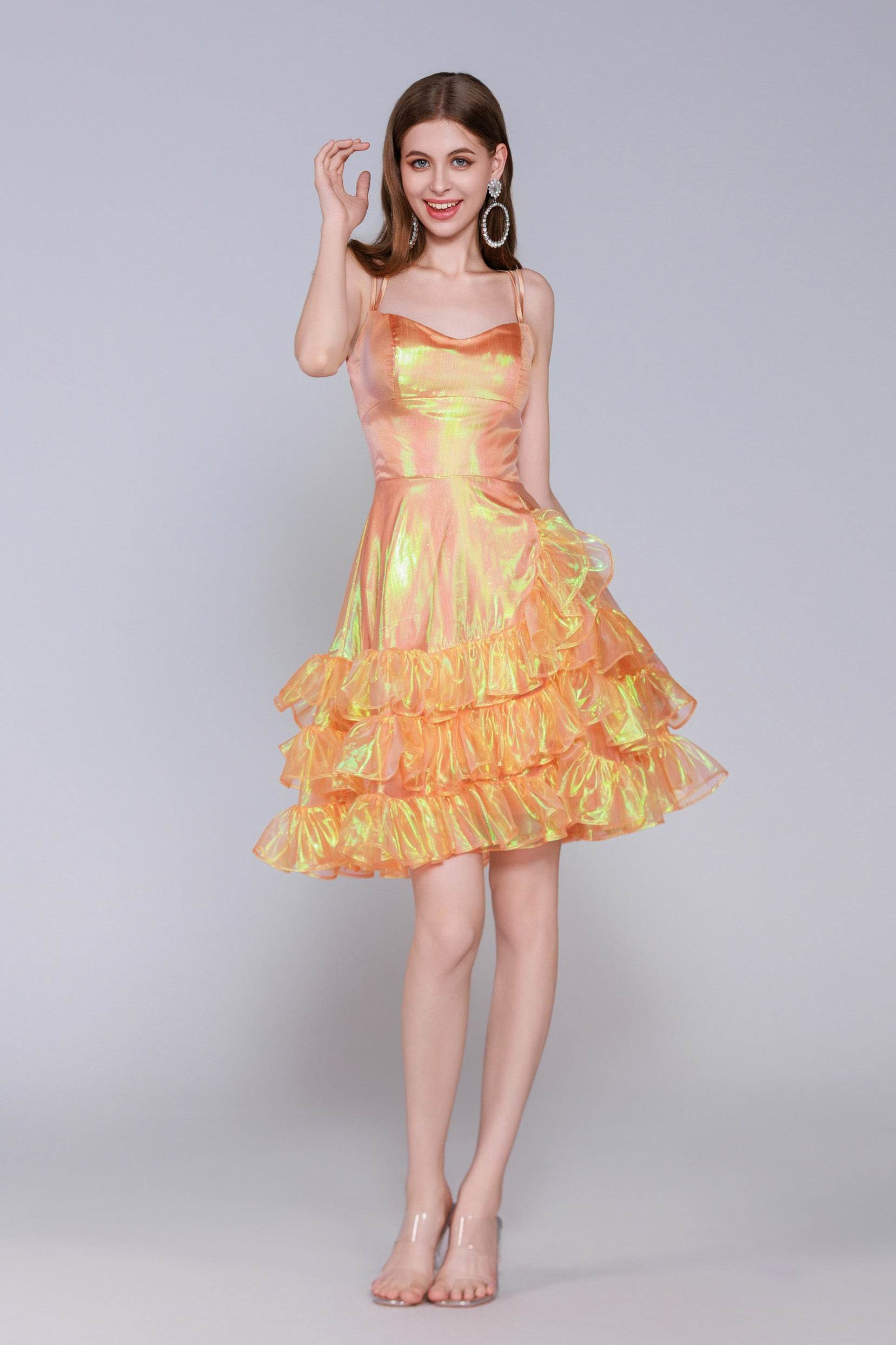 A-Line Mini Organza Homecoming Dress CS0958