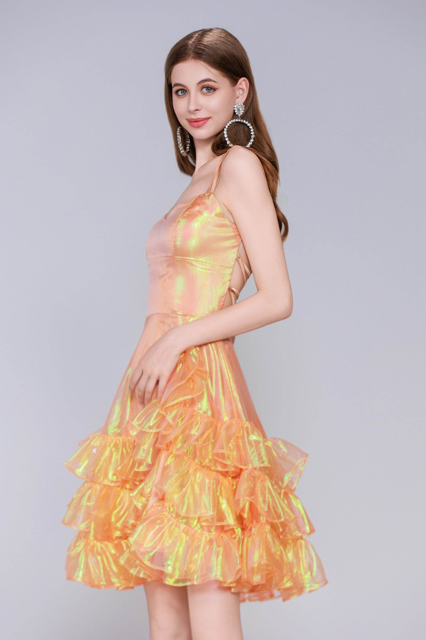 A-Line Mini Organza Homecoming Dress CS0958