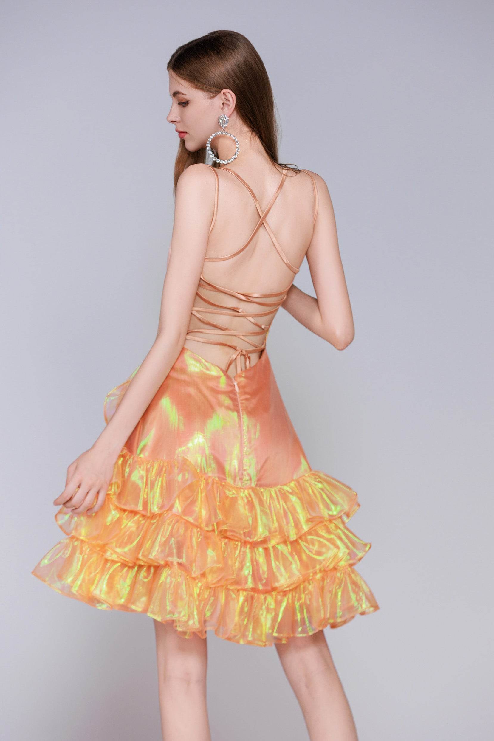 A-Line Mini Organza Homecoming Dress CS0958