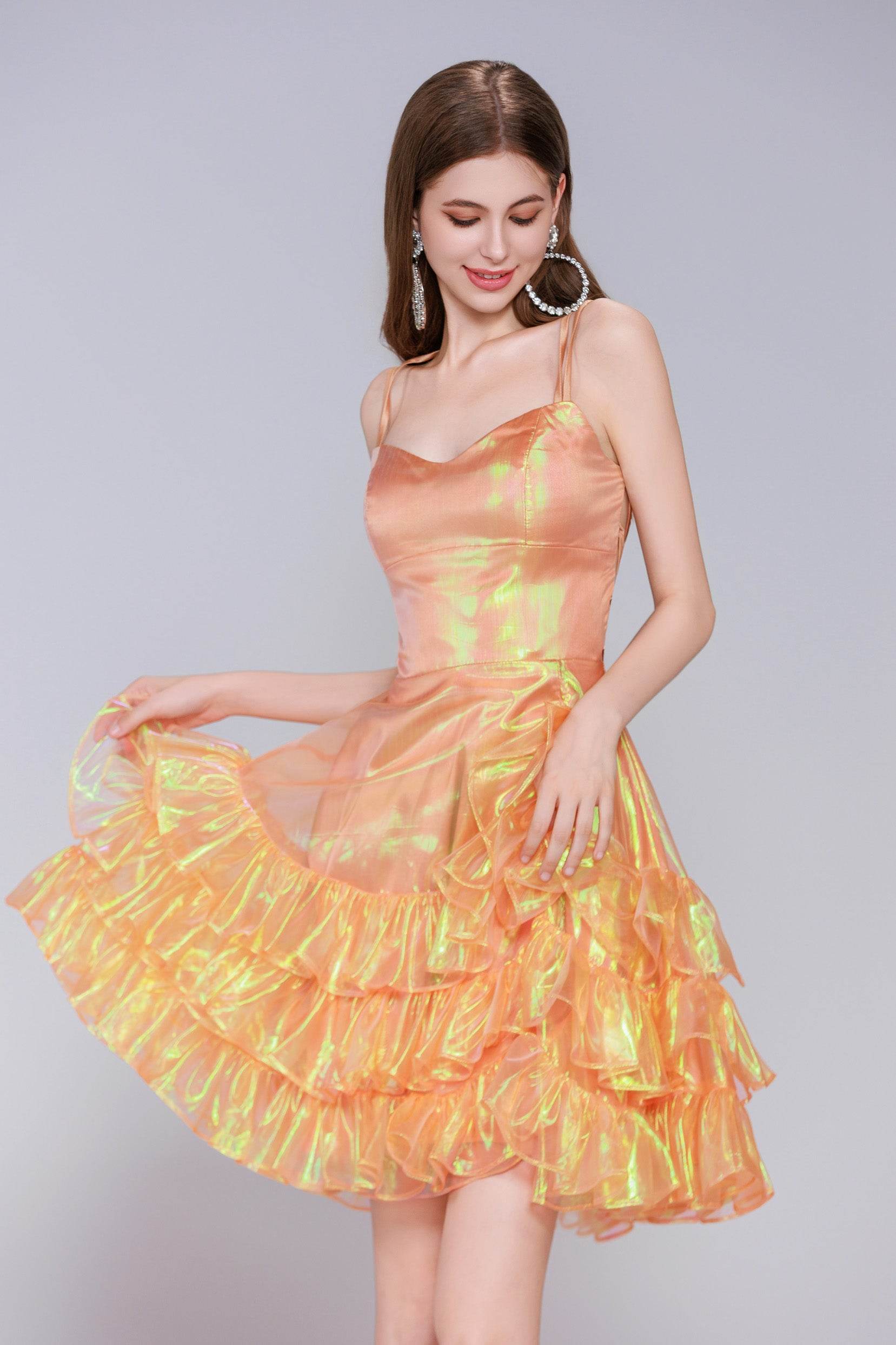 A-Line Mini Organza Homecoming Dress CS0958