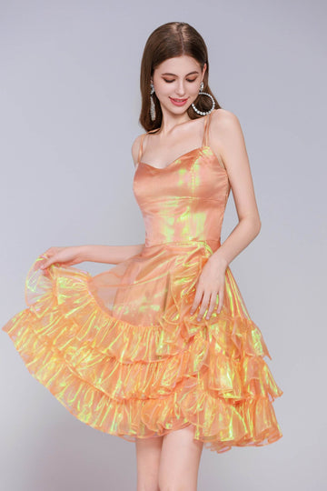 A-Line Mini Organza Homecoming Dress CS0958