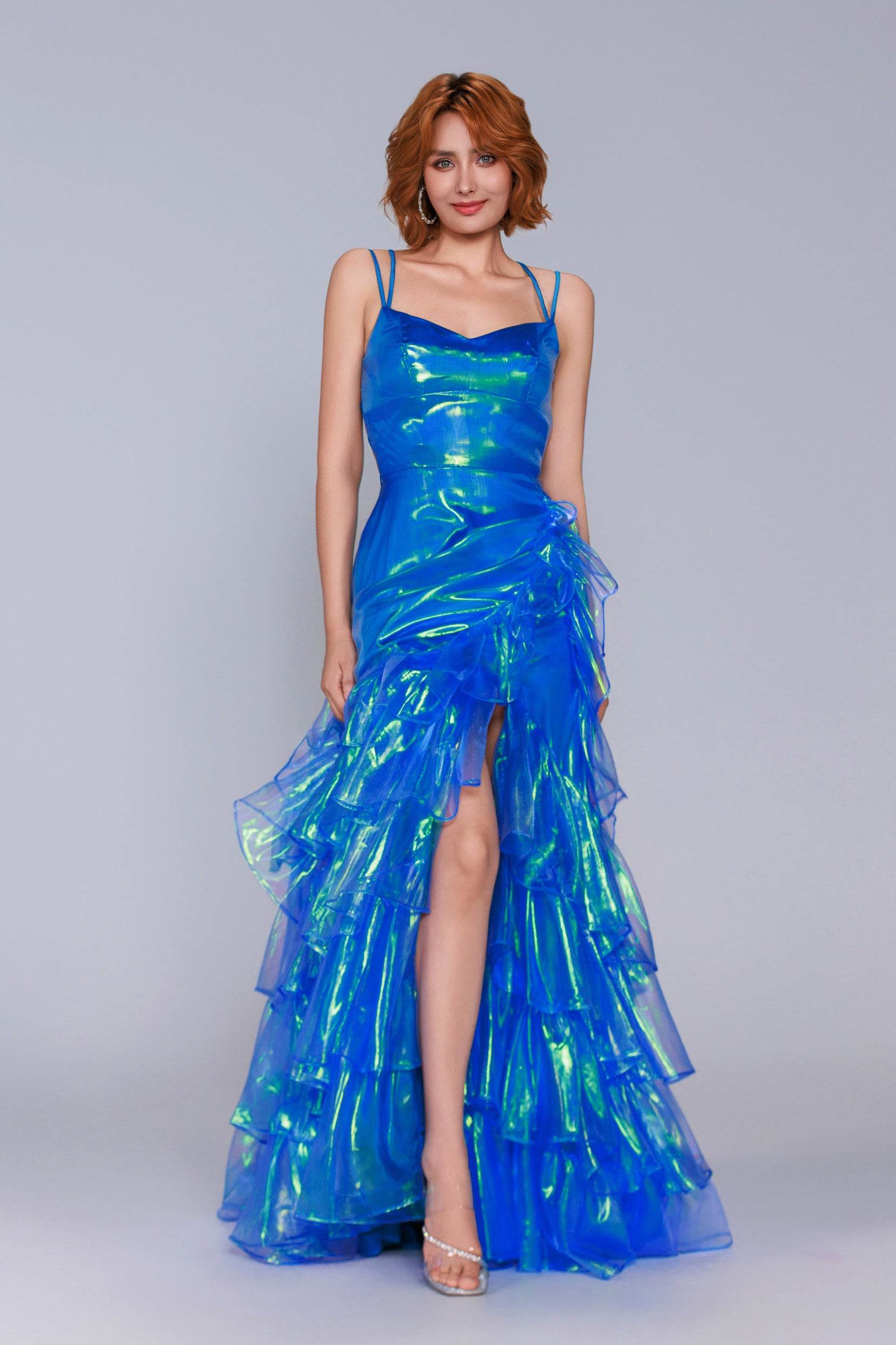 A-Line Maxi Organza Prom Dress CS0959