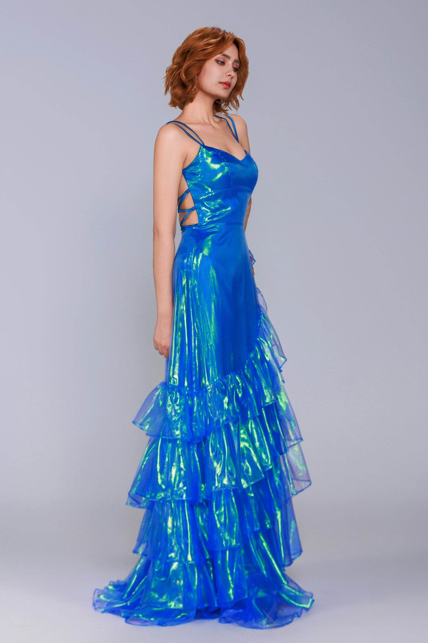 A-Line Maxi Organza Prom Dress CS0959