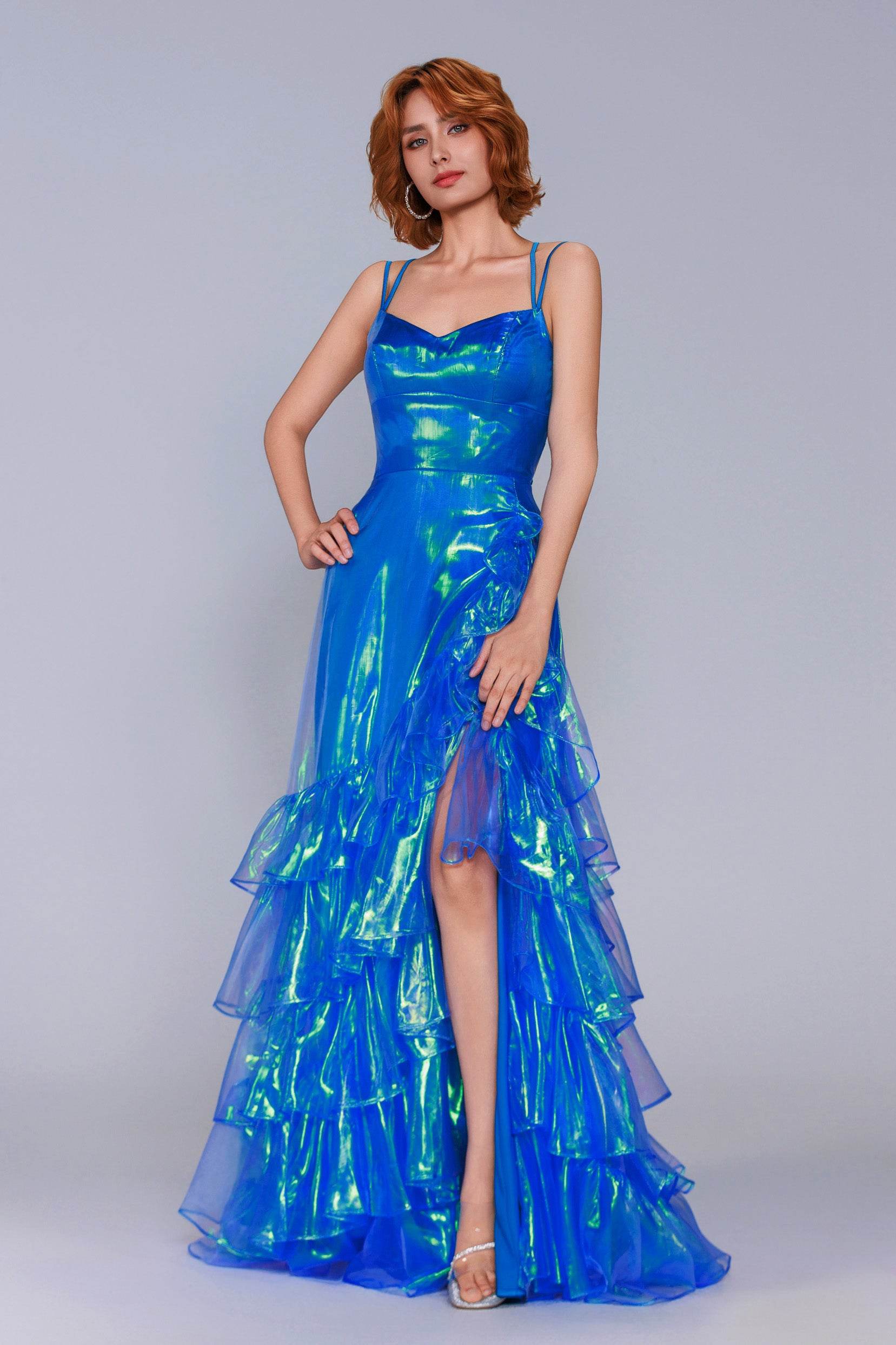 A-Line Maxi Organza Prom Dress CS0959