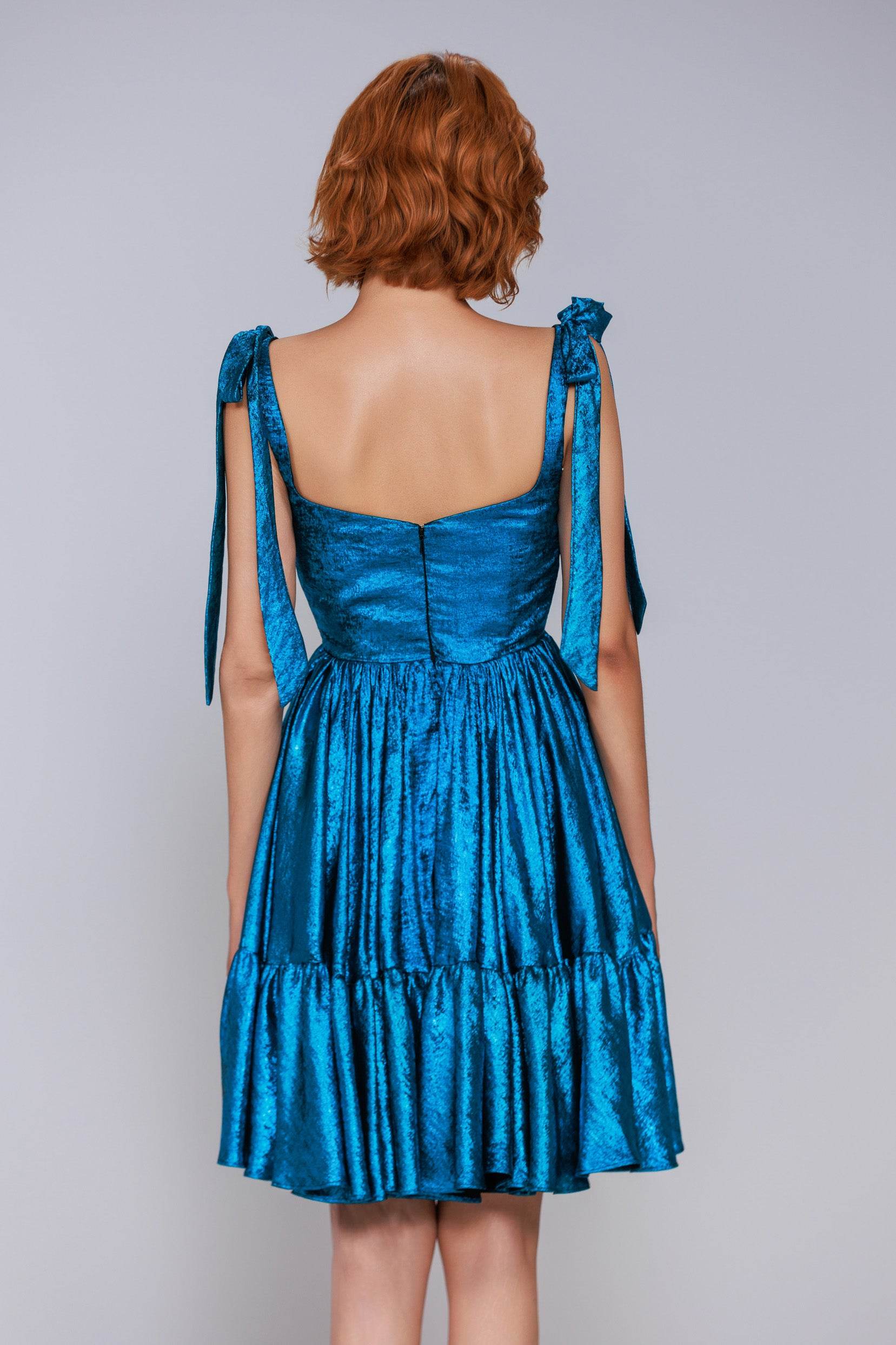 A-Line Mini Metallic Homecoming Dress CS0961