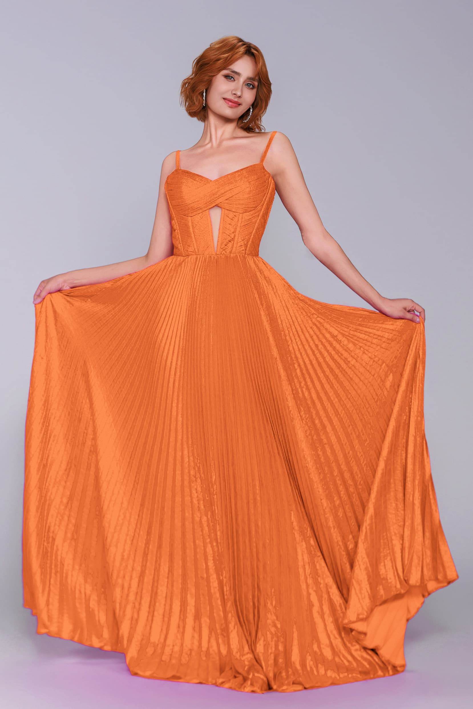 A-Line Maxi Metallic Prom Dress CS0963