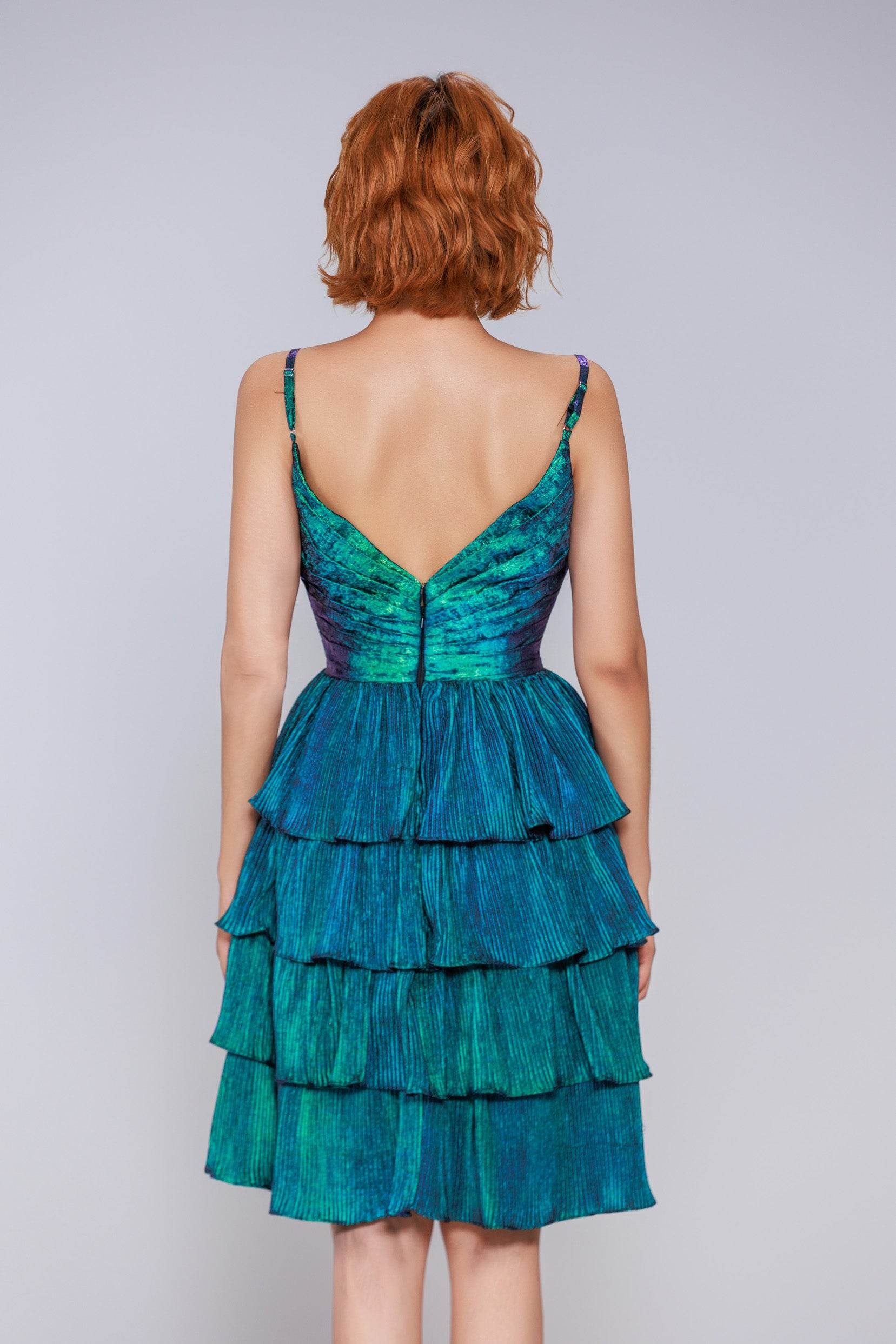 Ball Gown Mini Metallic Homecoming Dress CS0964