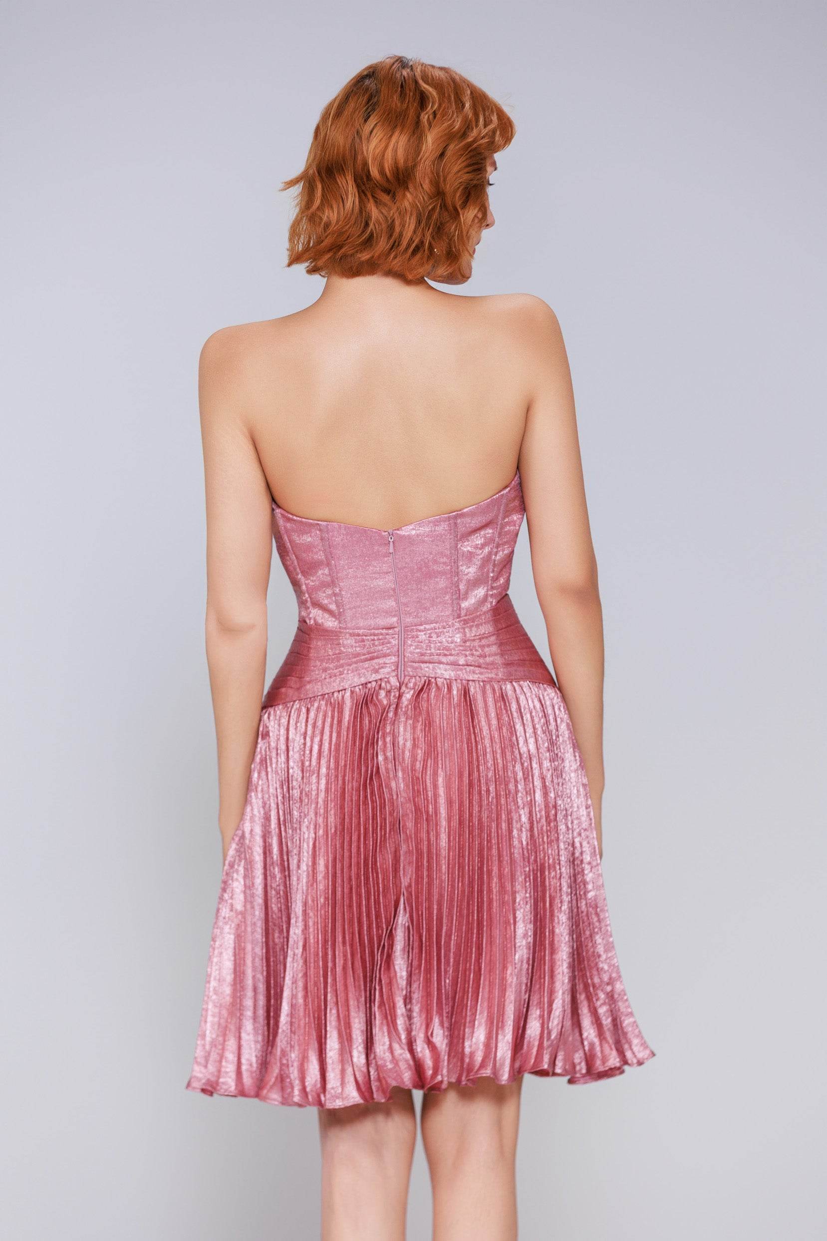 A-Line Mini Metallic Homecoming Dress CS0965