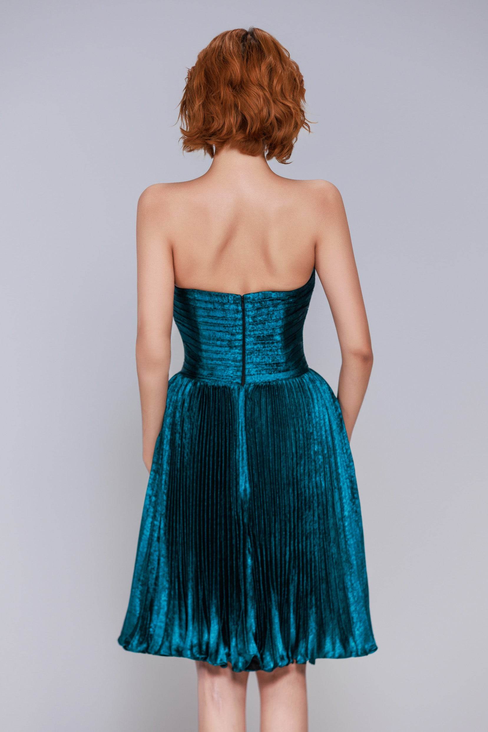 A-Line Mini Metallic Homecoming Dress CS0967