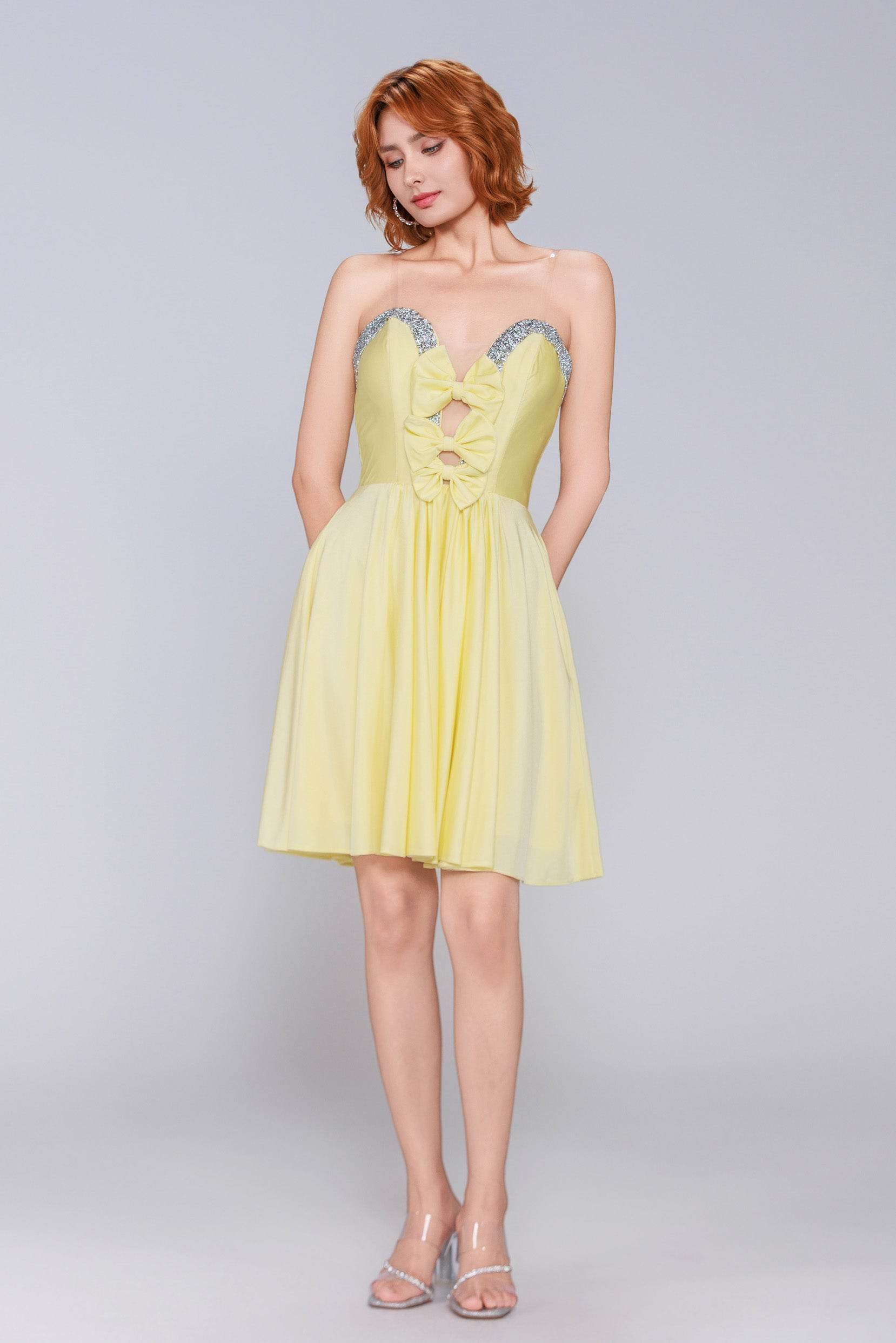 A-Line Mini Stretch Crepe Homecoming Dress CS0980