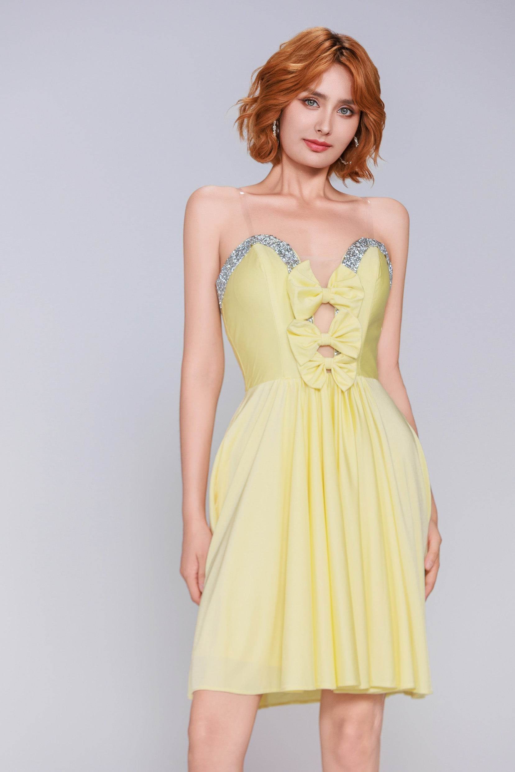 A-Line Mini Stretch Crepe Homecoming Dress CS0980