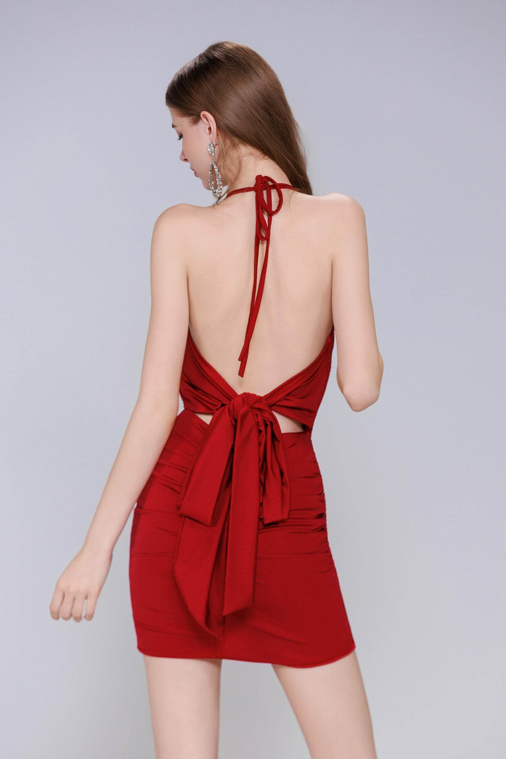 Sheath-Column Mini Stretch Crepe Homecoming Dress CS0982