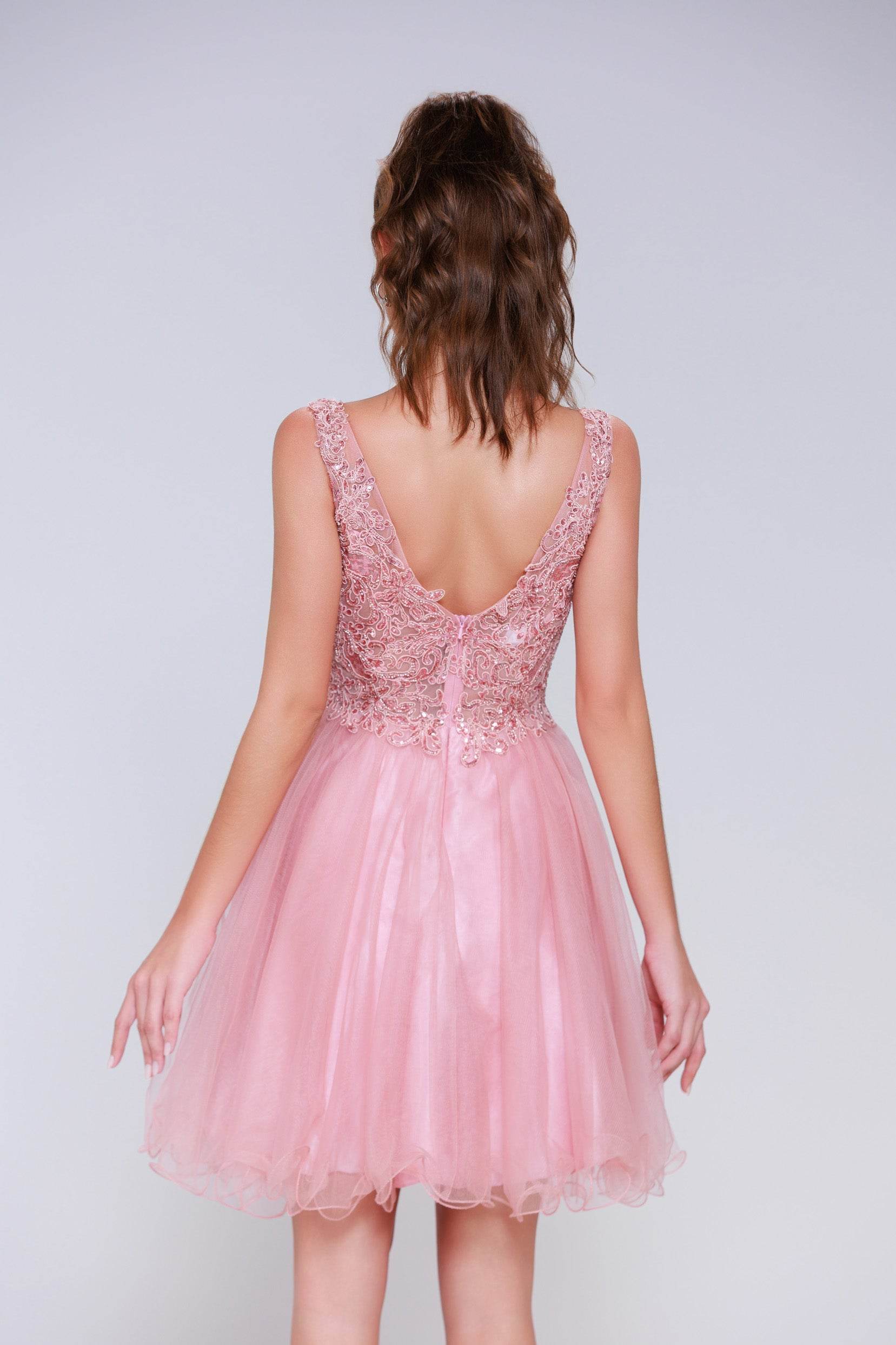 A-Line Mini Tulle Homecoming Dress CS0995