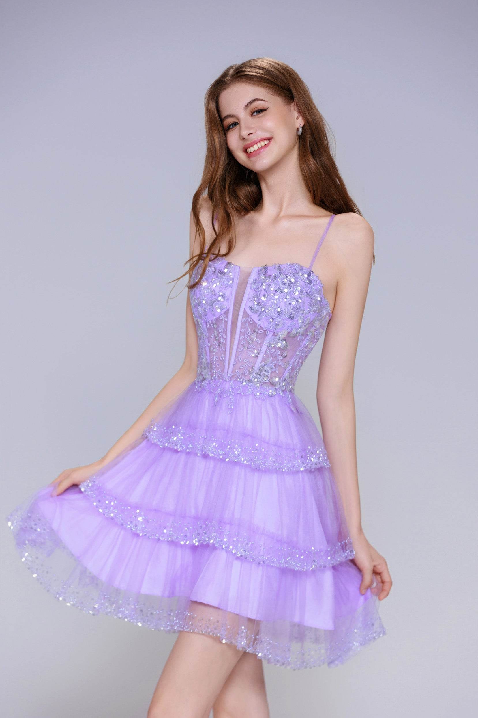 Ball Gown Mini Tulle Homecoming Dress CS0999