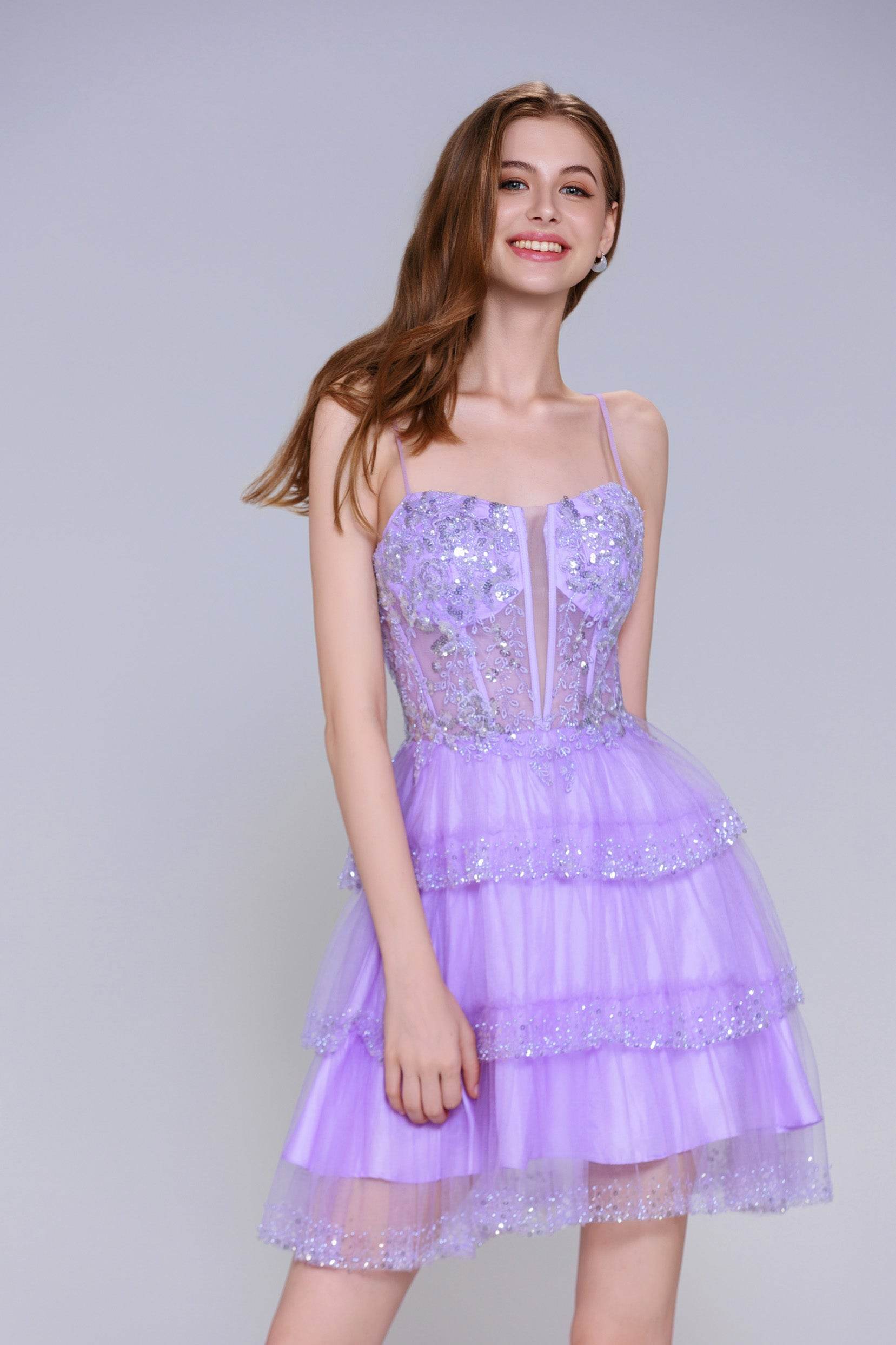 Ball Gown Mini Tulle Homecoming Dress CS0999