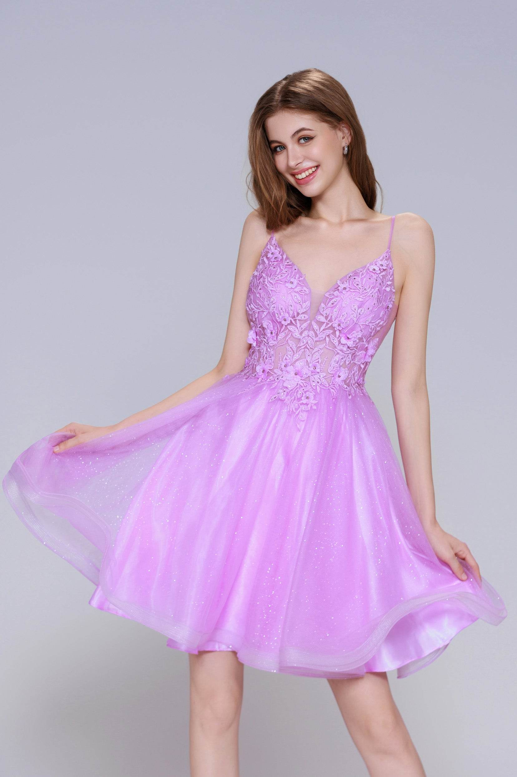 A-Line Mini Tulle Homecoming Dress CS1000