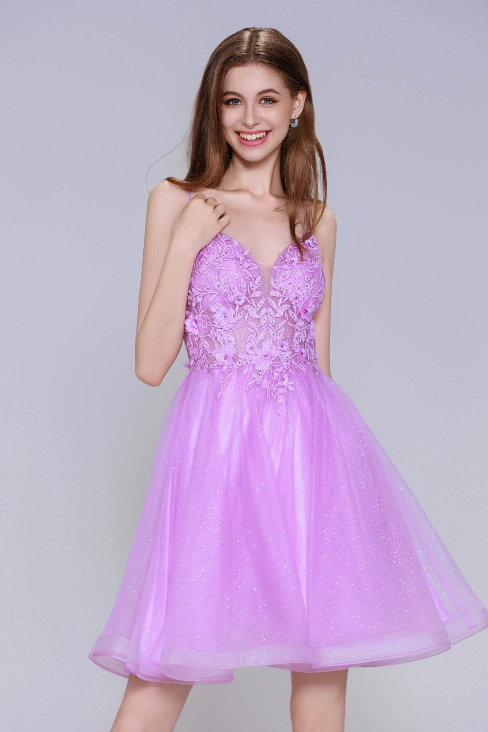 A-Line Mini Tulle Homecoming Dress CS1000