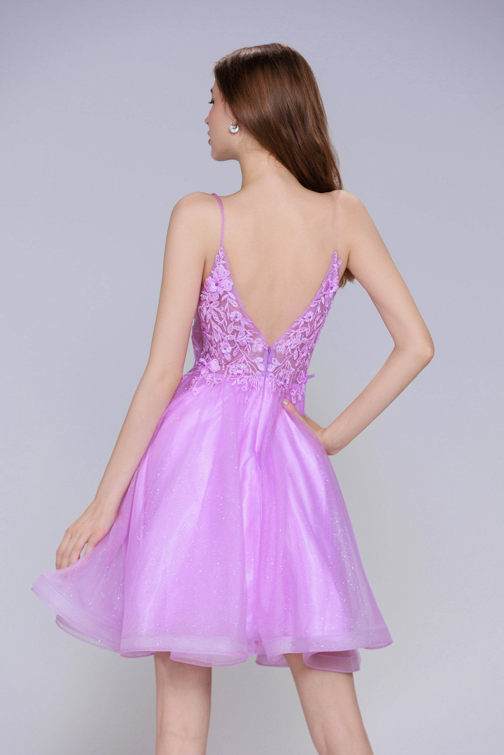 A-Line Mini Tulle Homecoming Dress CS1000