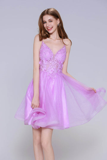 A-Line Mini Tulle Homecoming Dress CS1000