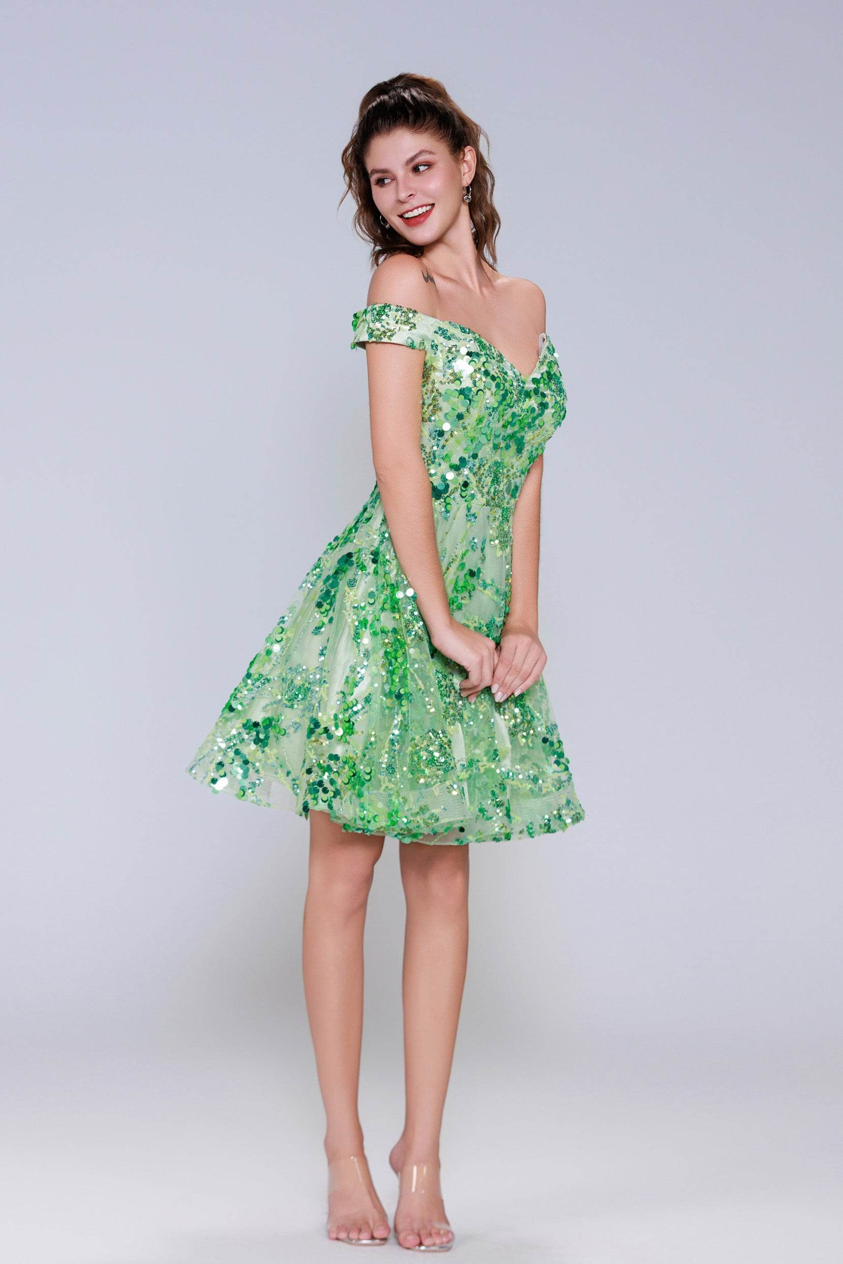A-Line Mini Tulle Homecoming Dress CS1003