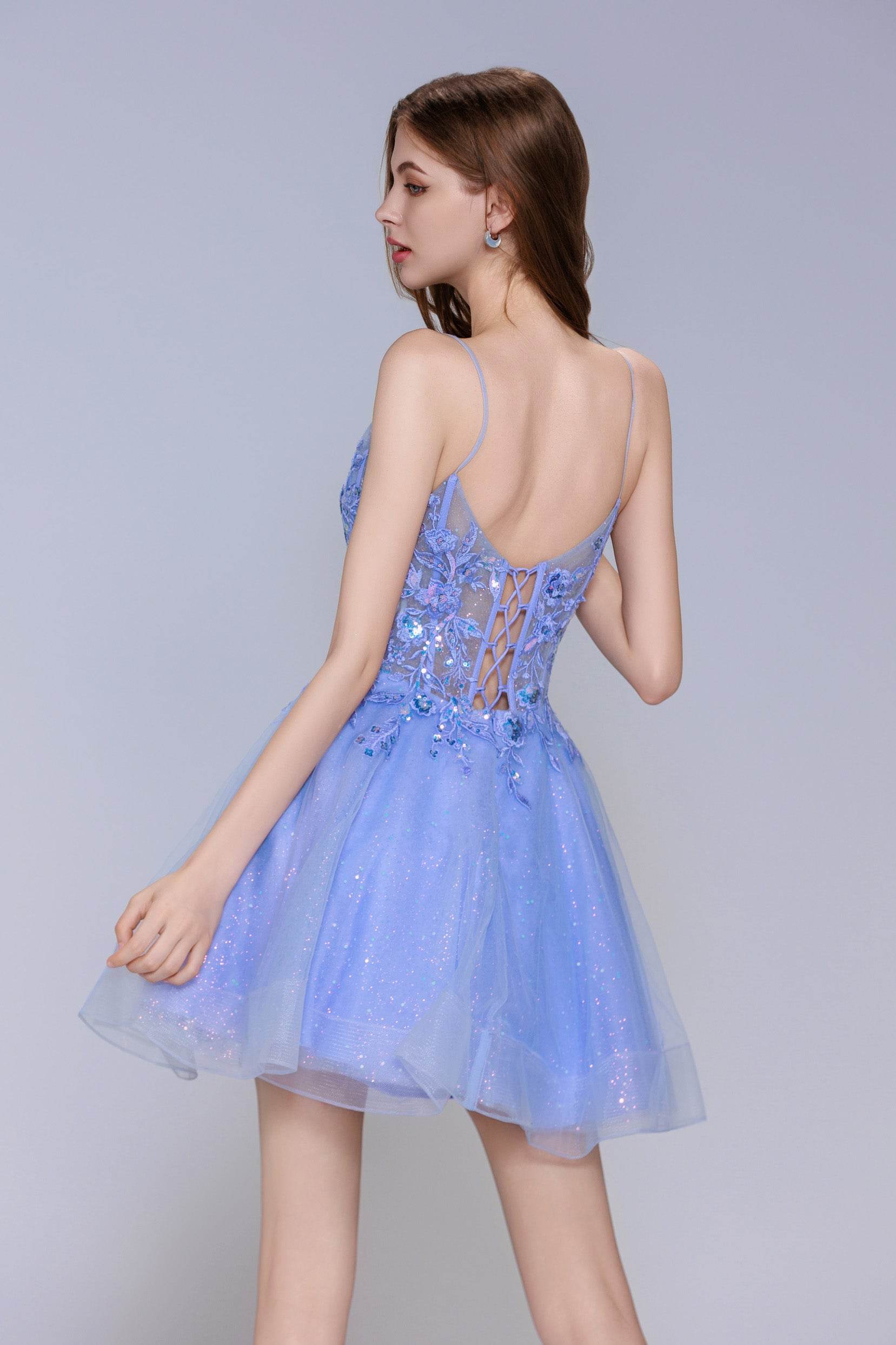 A-Line Mini Tulle Homecoming Dress CS1008