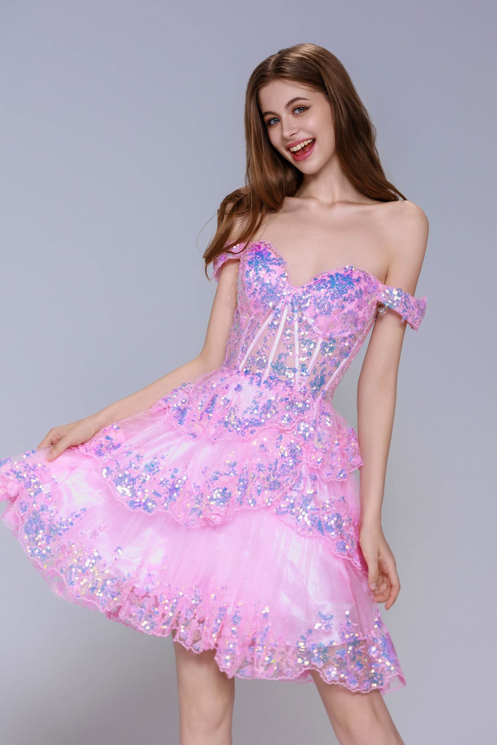 Ball Gown Mini Tulle Homecoming Dress CS1010