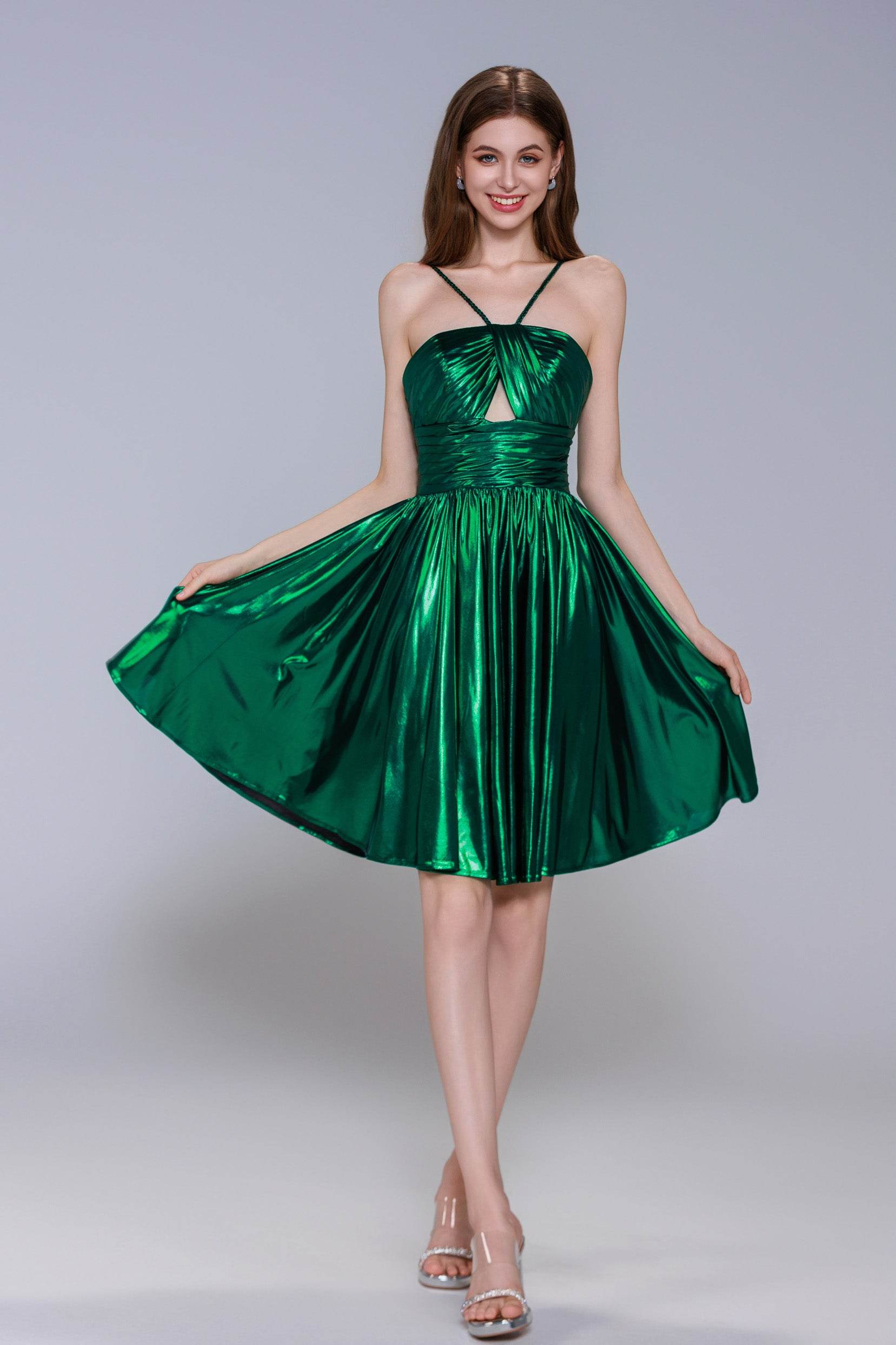 A-Line Mini Hot Stamping Cloth Homecoming Dress CS1013