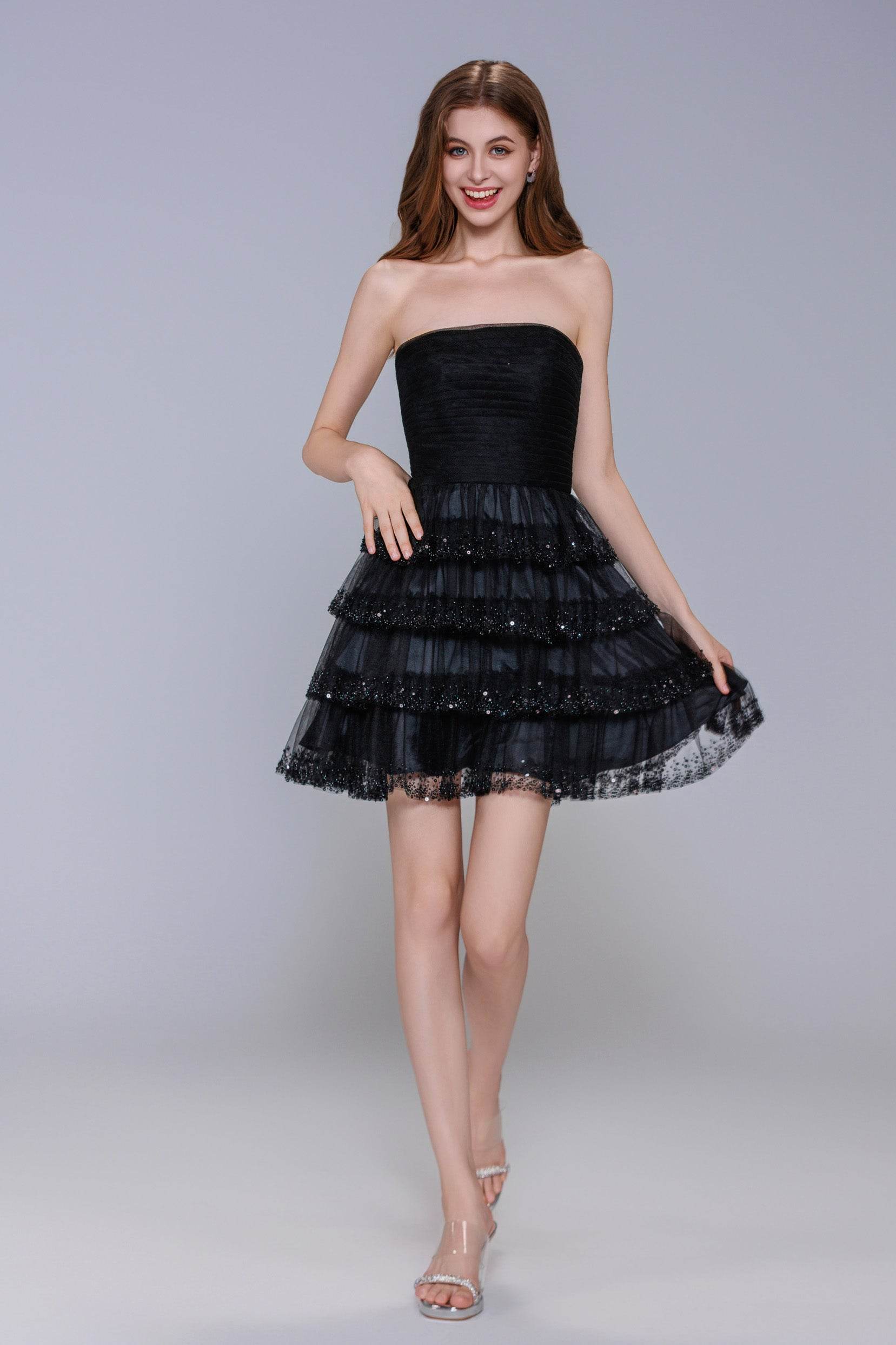 A-Line Mini Tulle Homecoming Dress CS1016