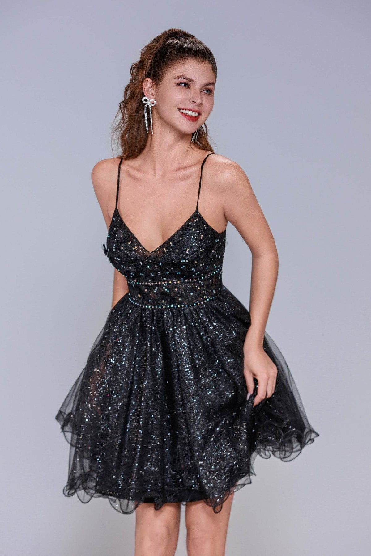 A-Line Mini Tulle Homecoming Dress CS1017