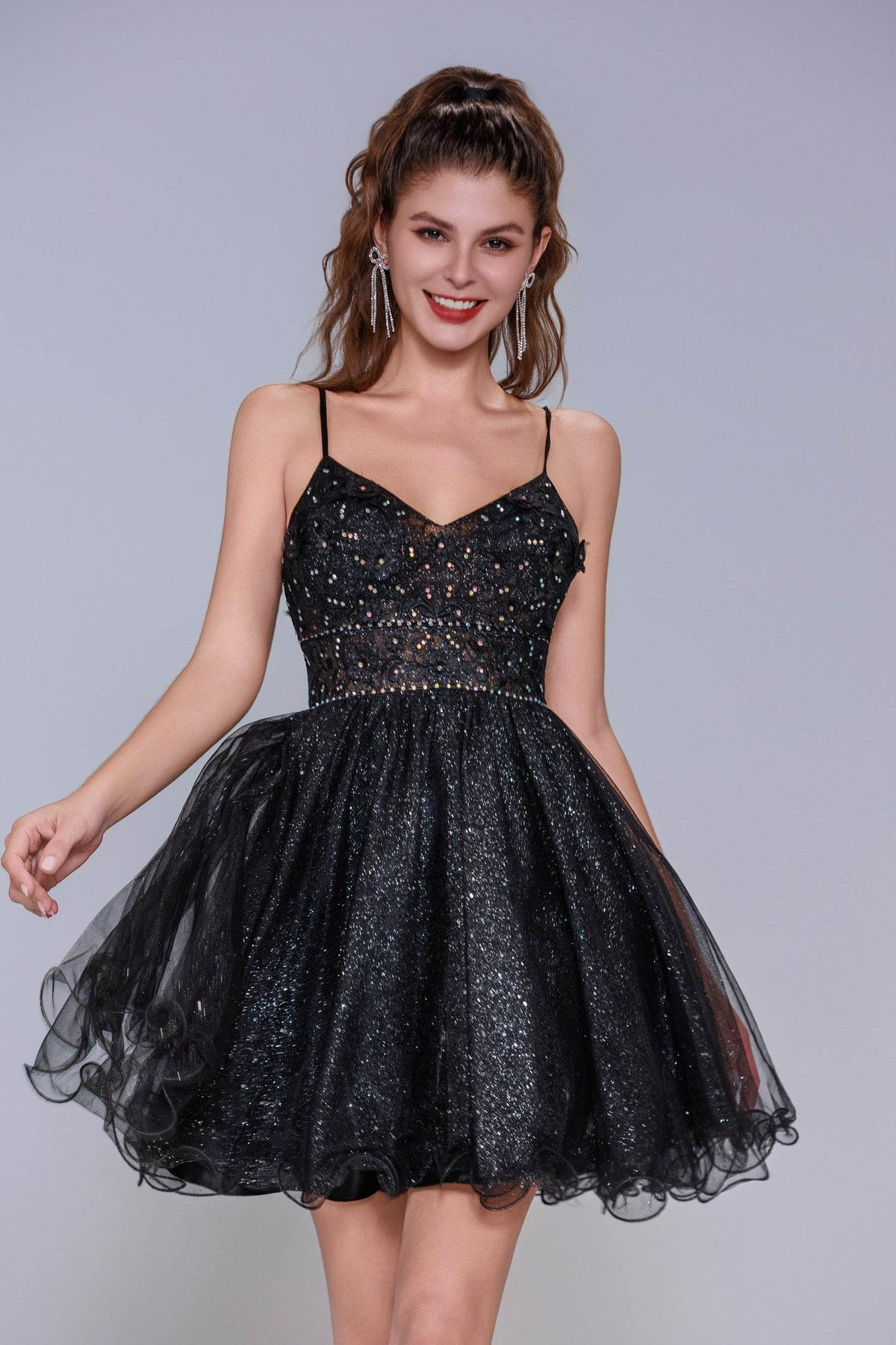 A-Line Mini Tulle Homecoming Dress CS1017