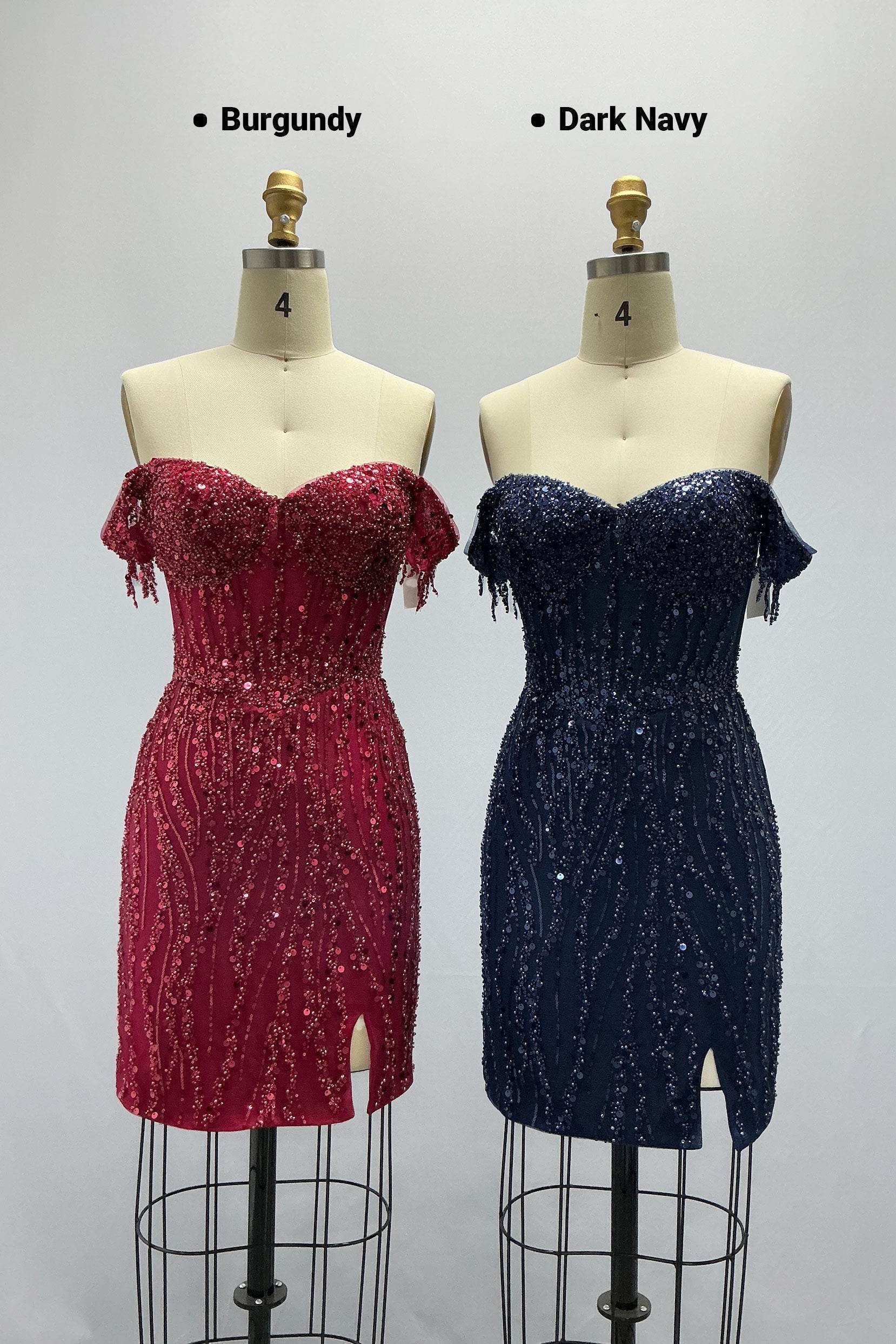 Sheath-Column Mini Sequined Homecoming Dress CS1018