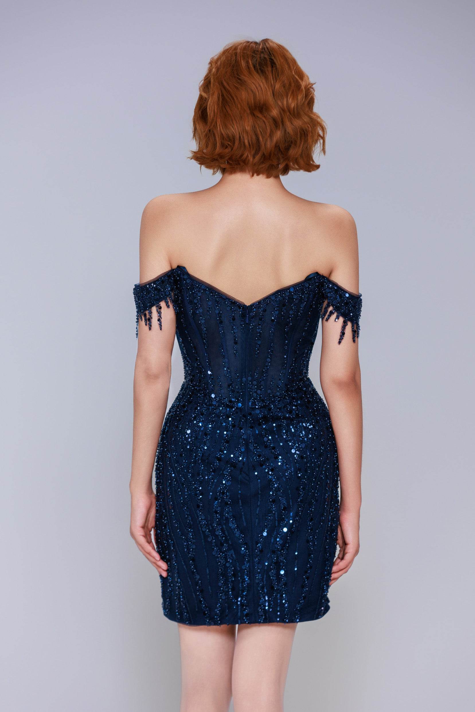 Sheath-Column Mini Sequined Homecoming Dress CS1018