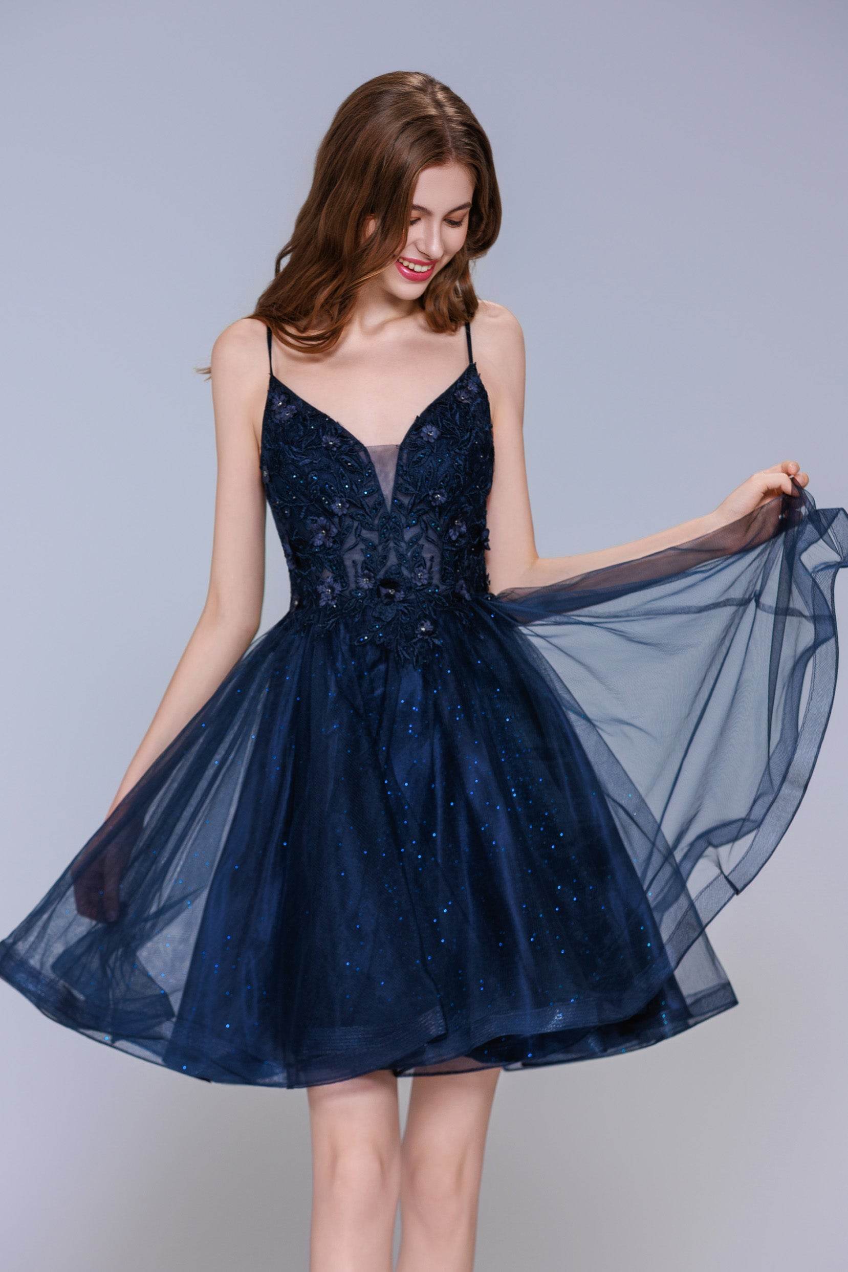 A-Line Mini Tulle Homecoming Dress CS1019
