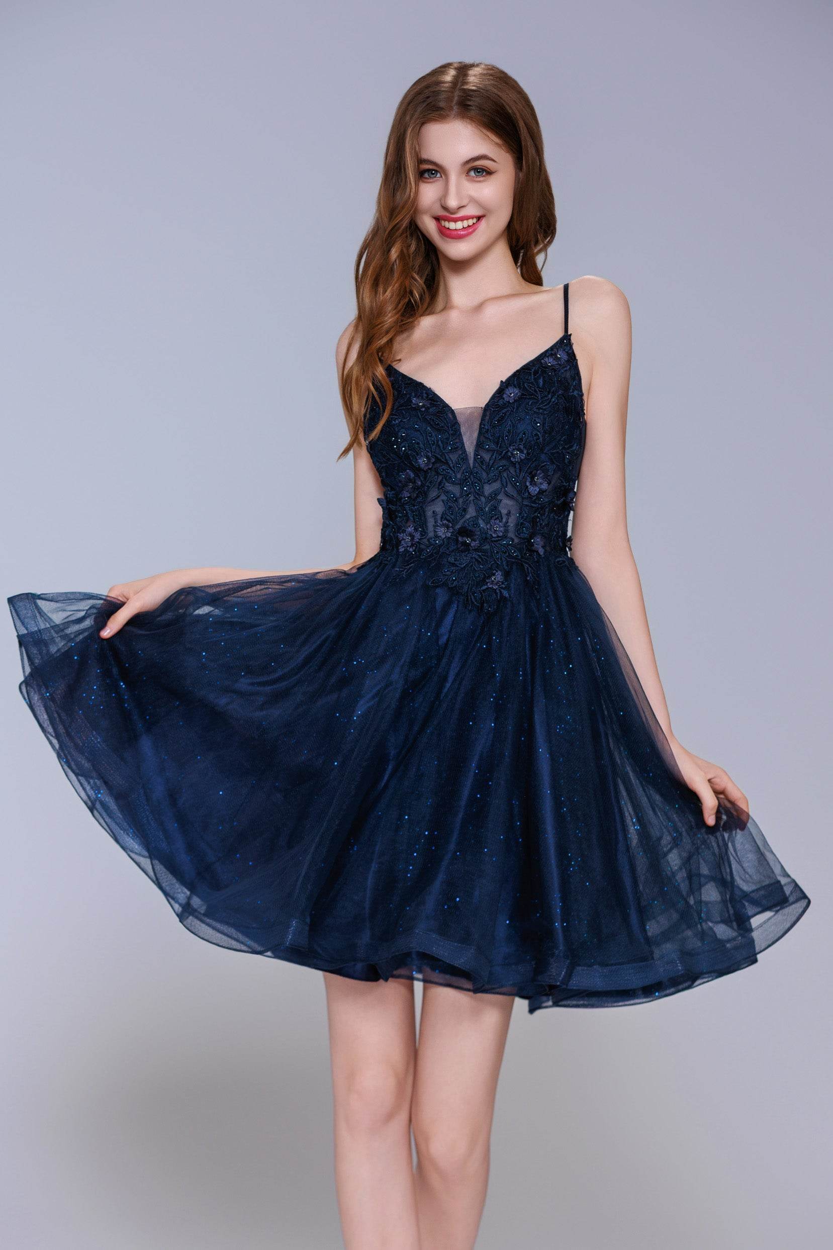 A-Line Mini Tulle Homecoming Dress CS1019