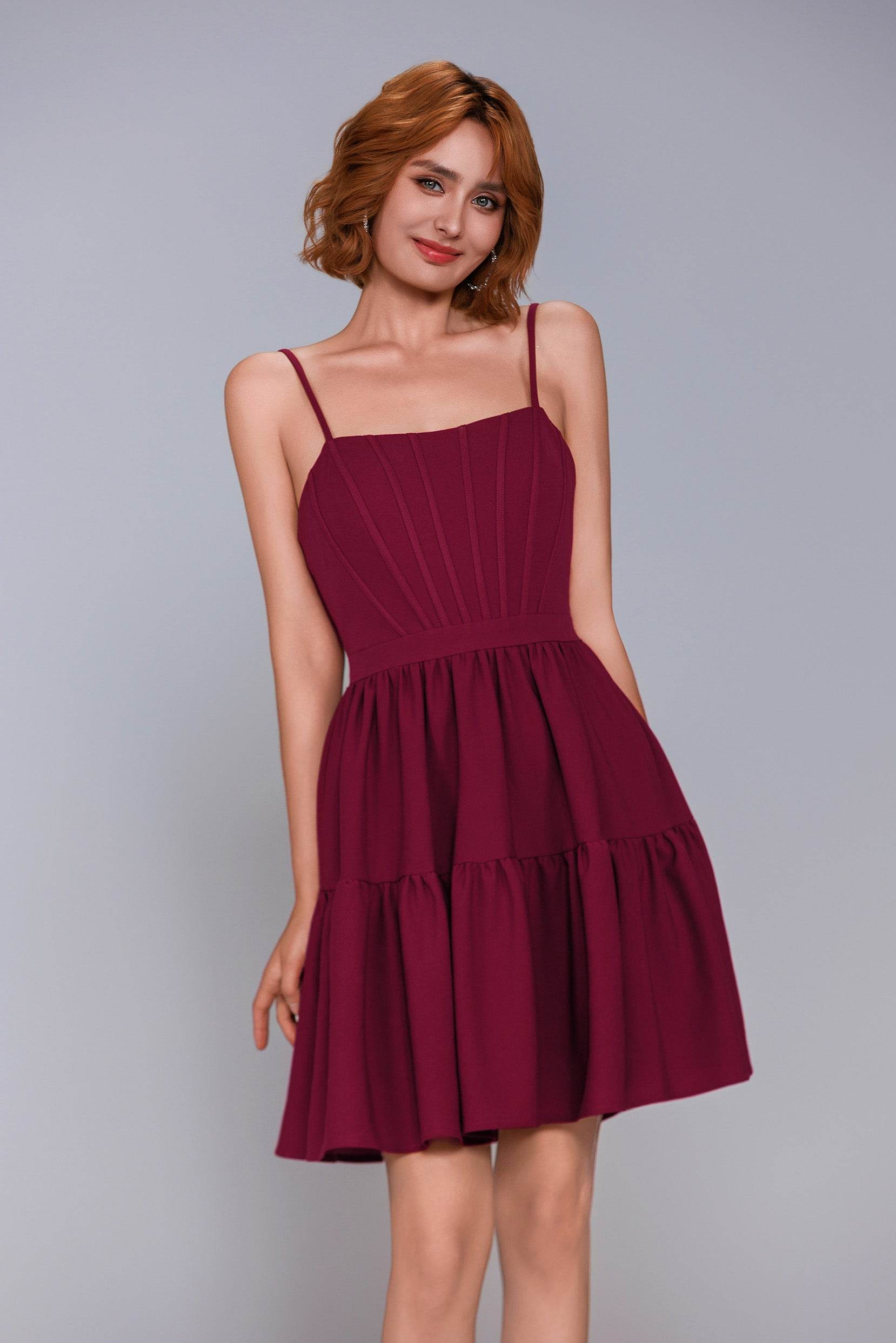 A-Line Mini Stretch Crepe Homecoming Dress CS1038