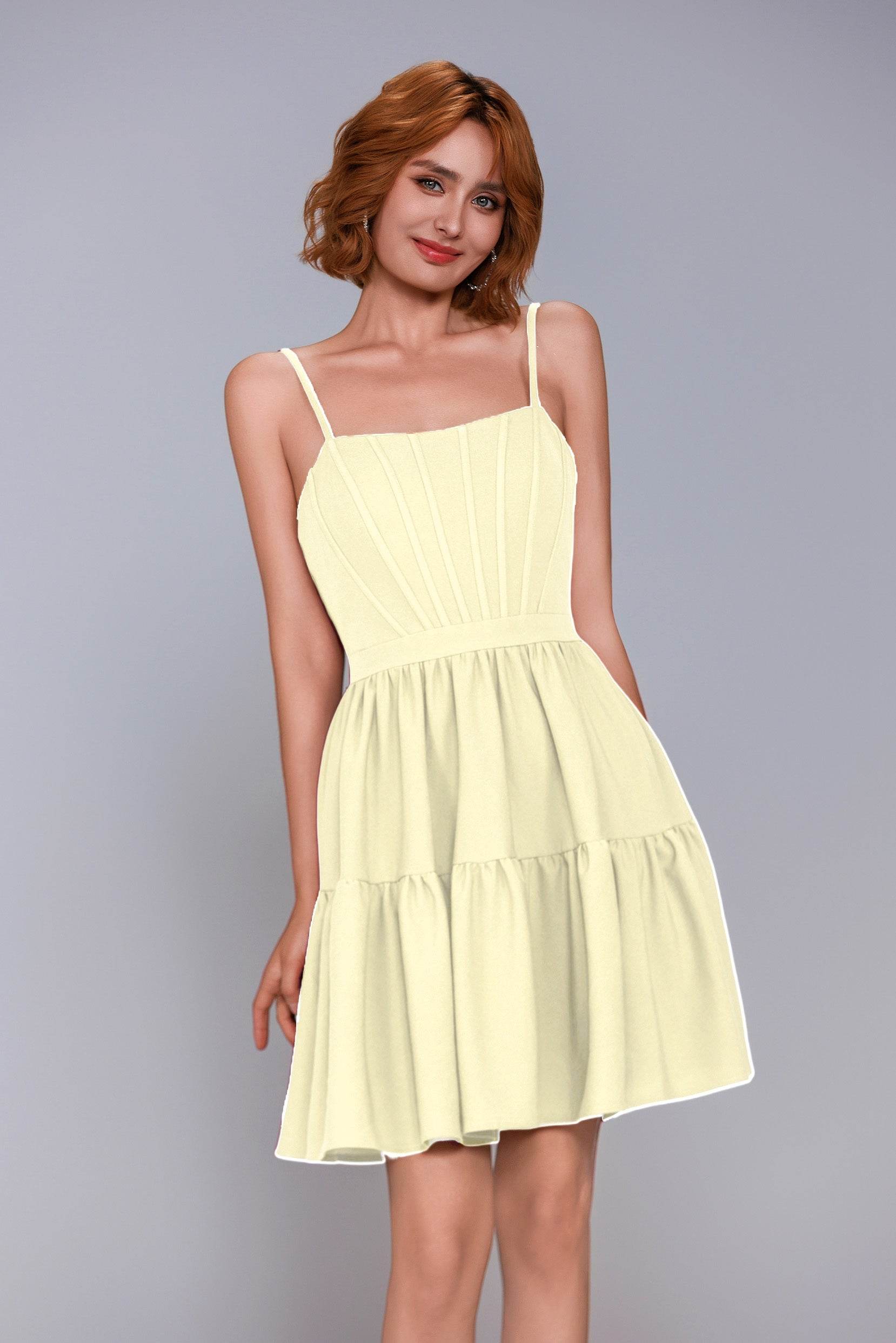 A-Line Mini Stretch Crepe Homecoming Dress CS1038